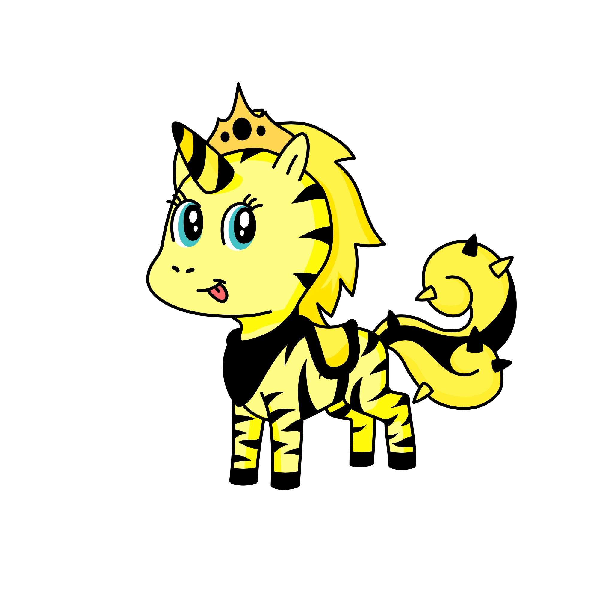 Yellow, the unicorn