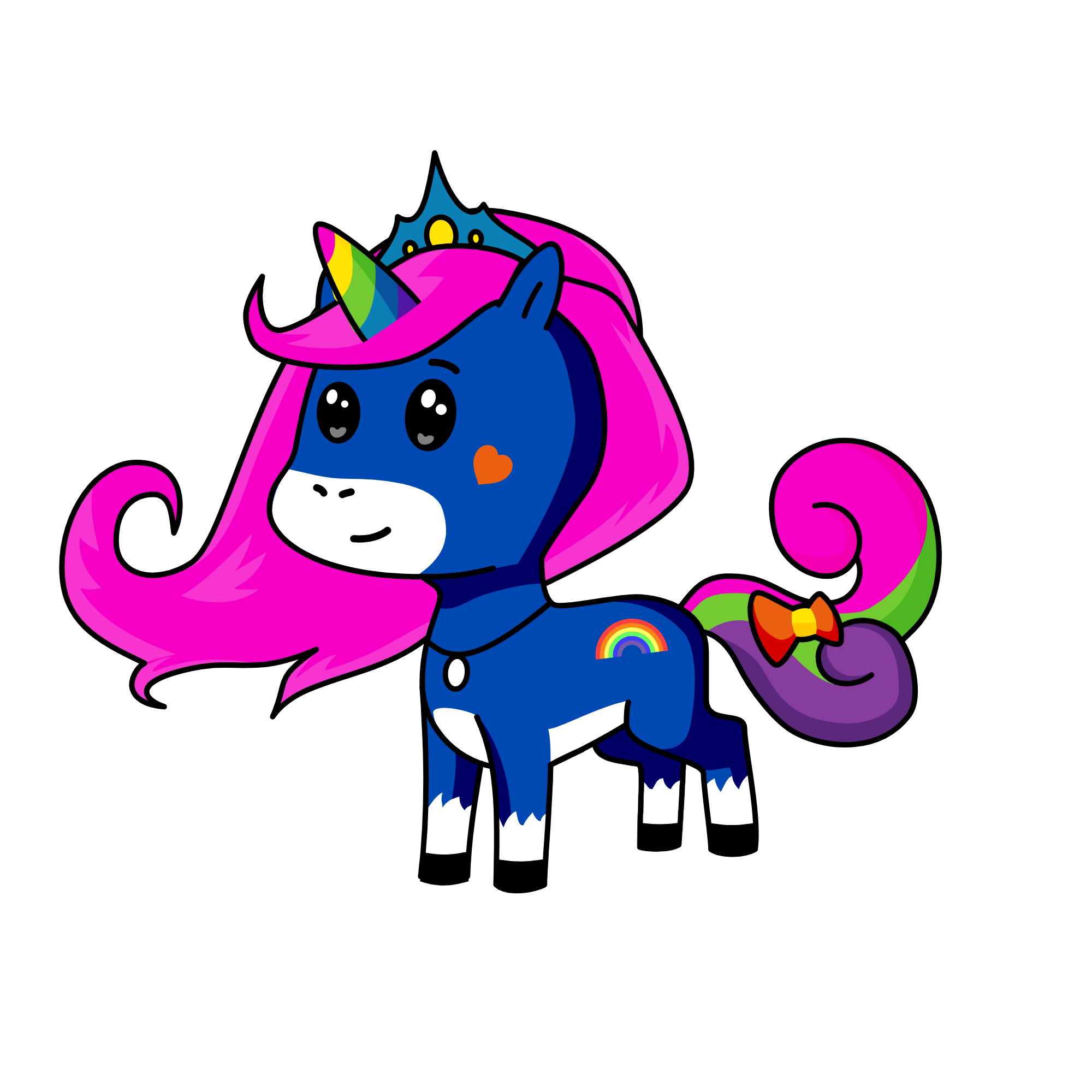Rainbow, the unicorn