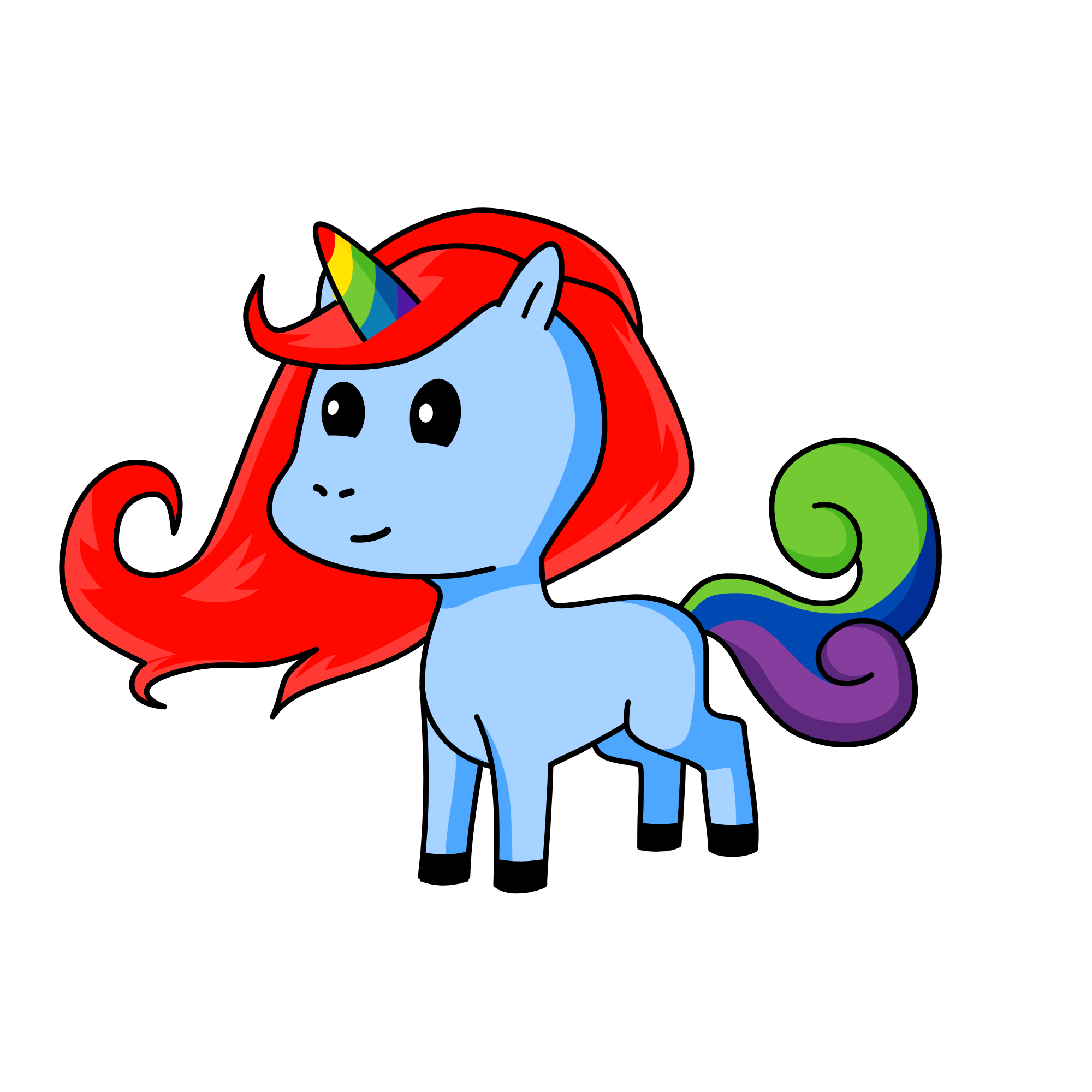 rainbow dash, the unicorn