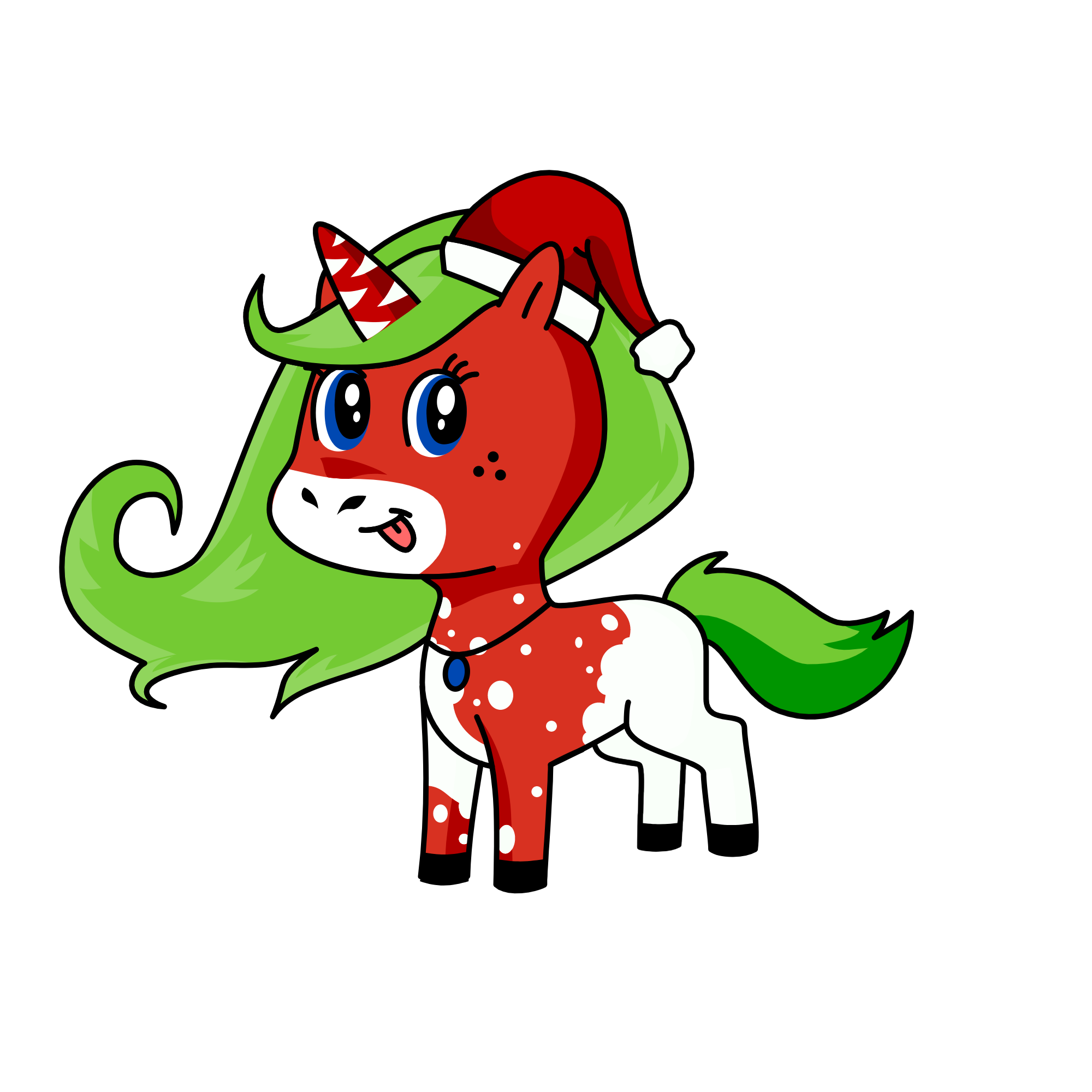 Mrs. Claus, the unicorn