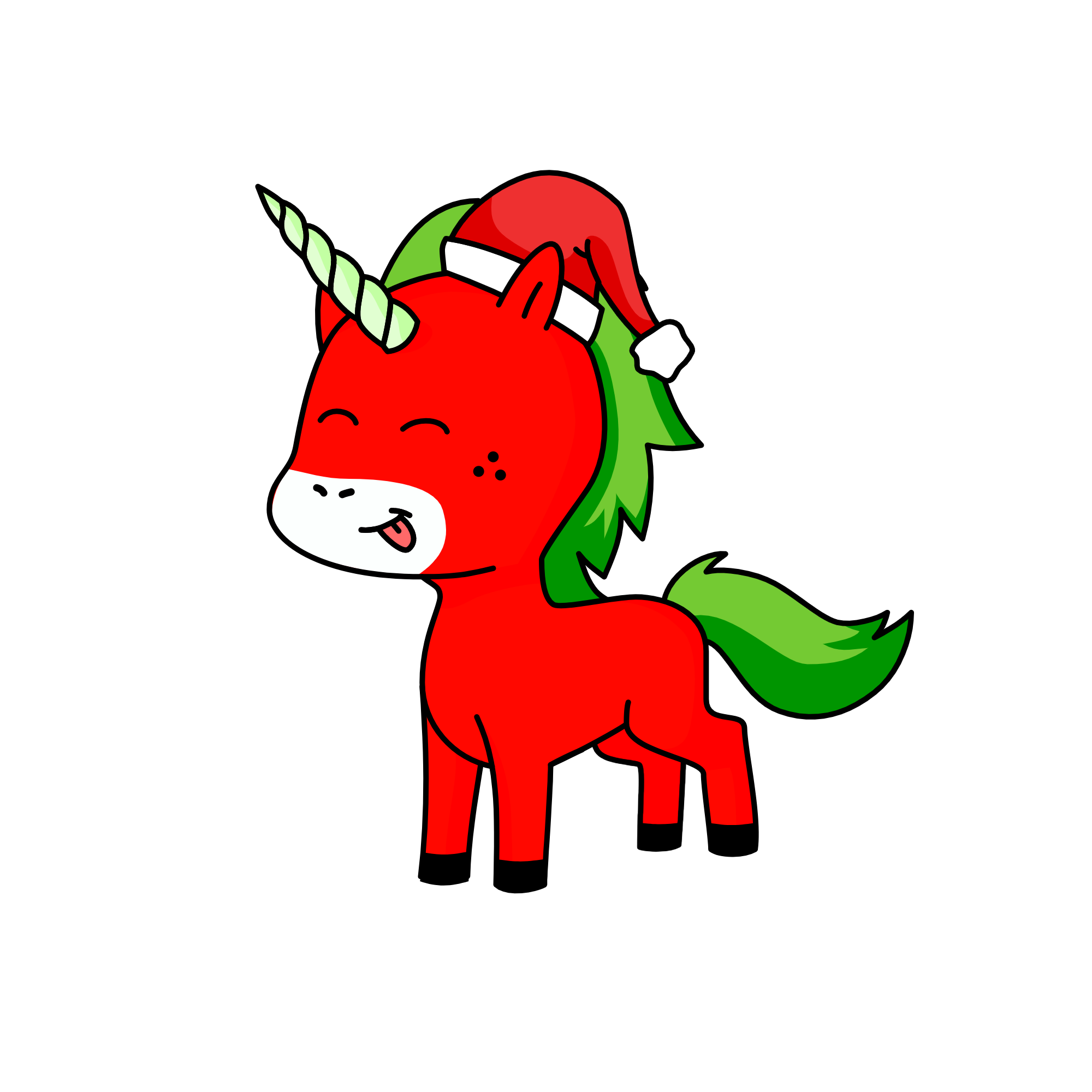 Christmas, the unicorn
