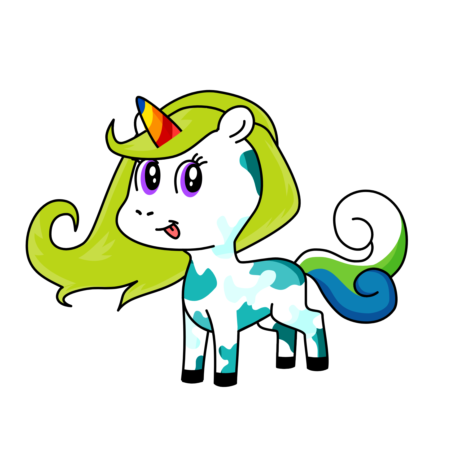 ( Now United) esse unicórnio tem as cores mais parecidas q eu encontrei., the unicorn
