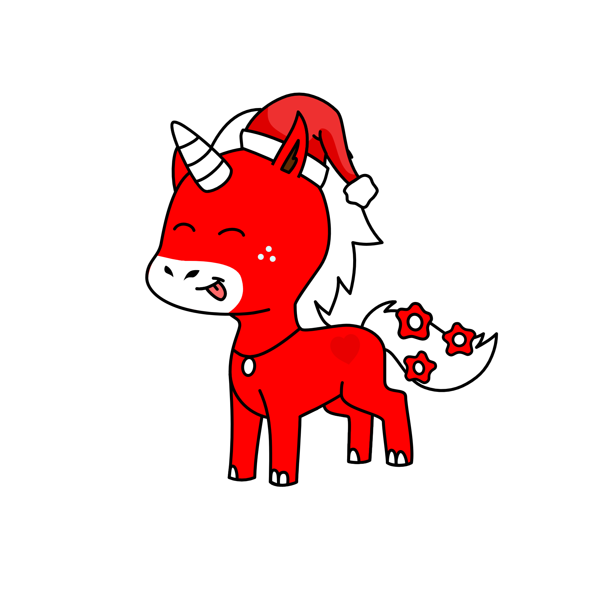 SANTA UNICORN WORKER, the unicorn