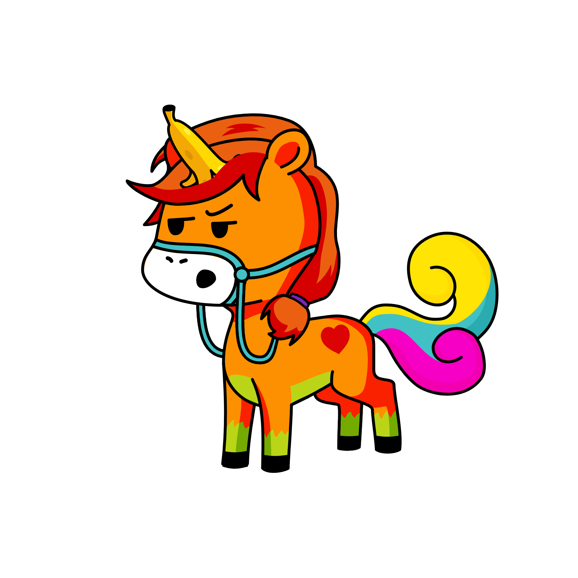 BANANA OOPS, the unicorn