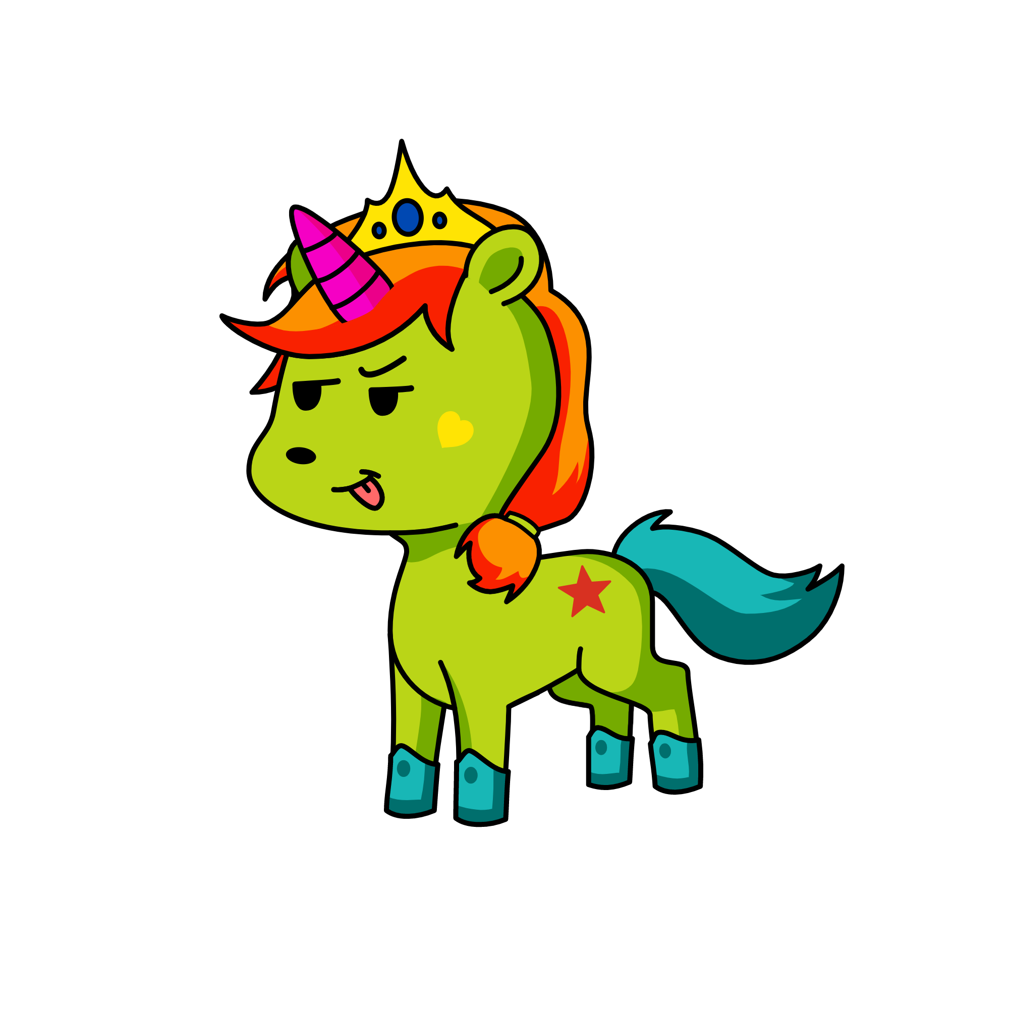 GREEN QUEEN, the unicorn