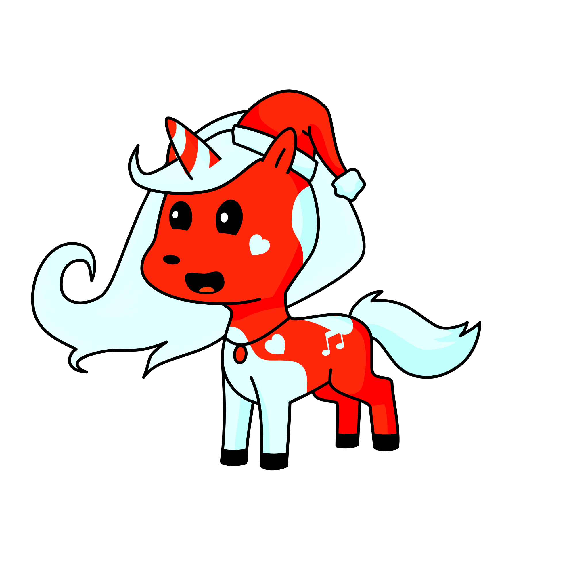 Love Christmas time Unicorn, the unicorn