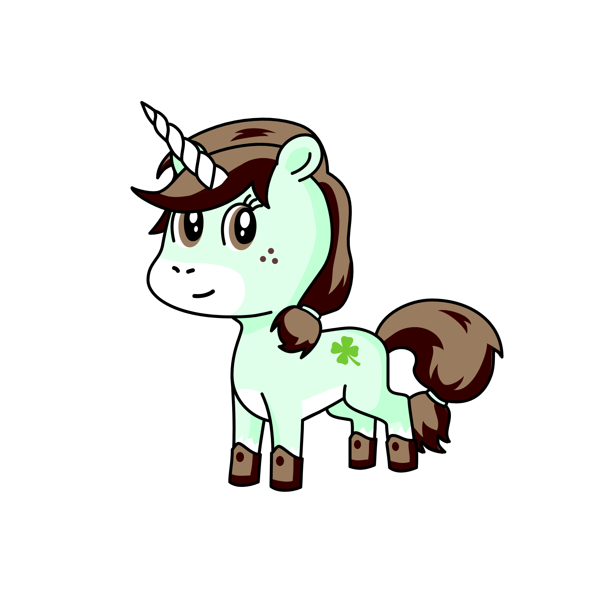 Mint-choco, the unicorn