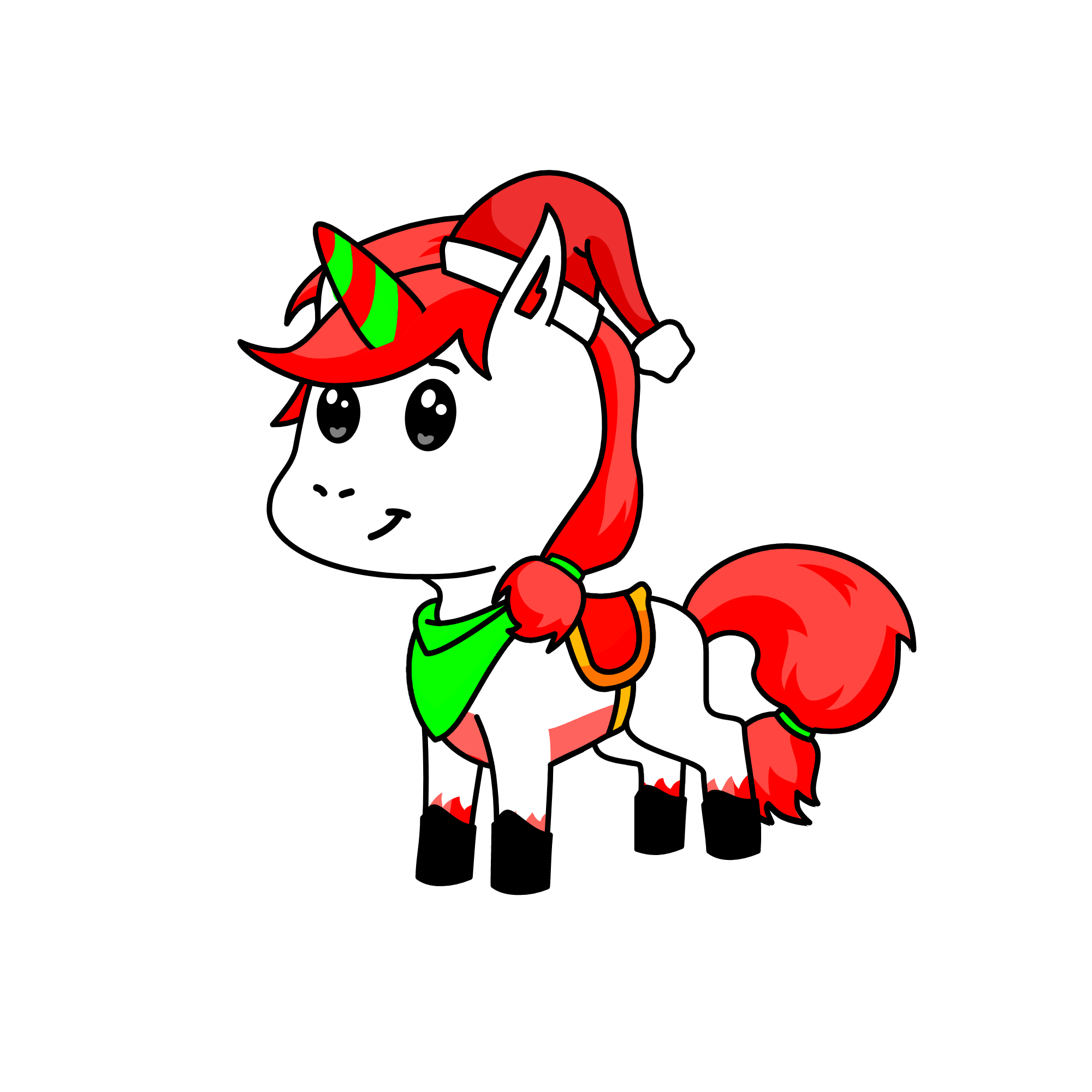 Santa, the unicorn
