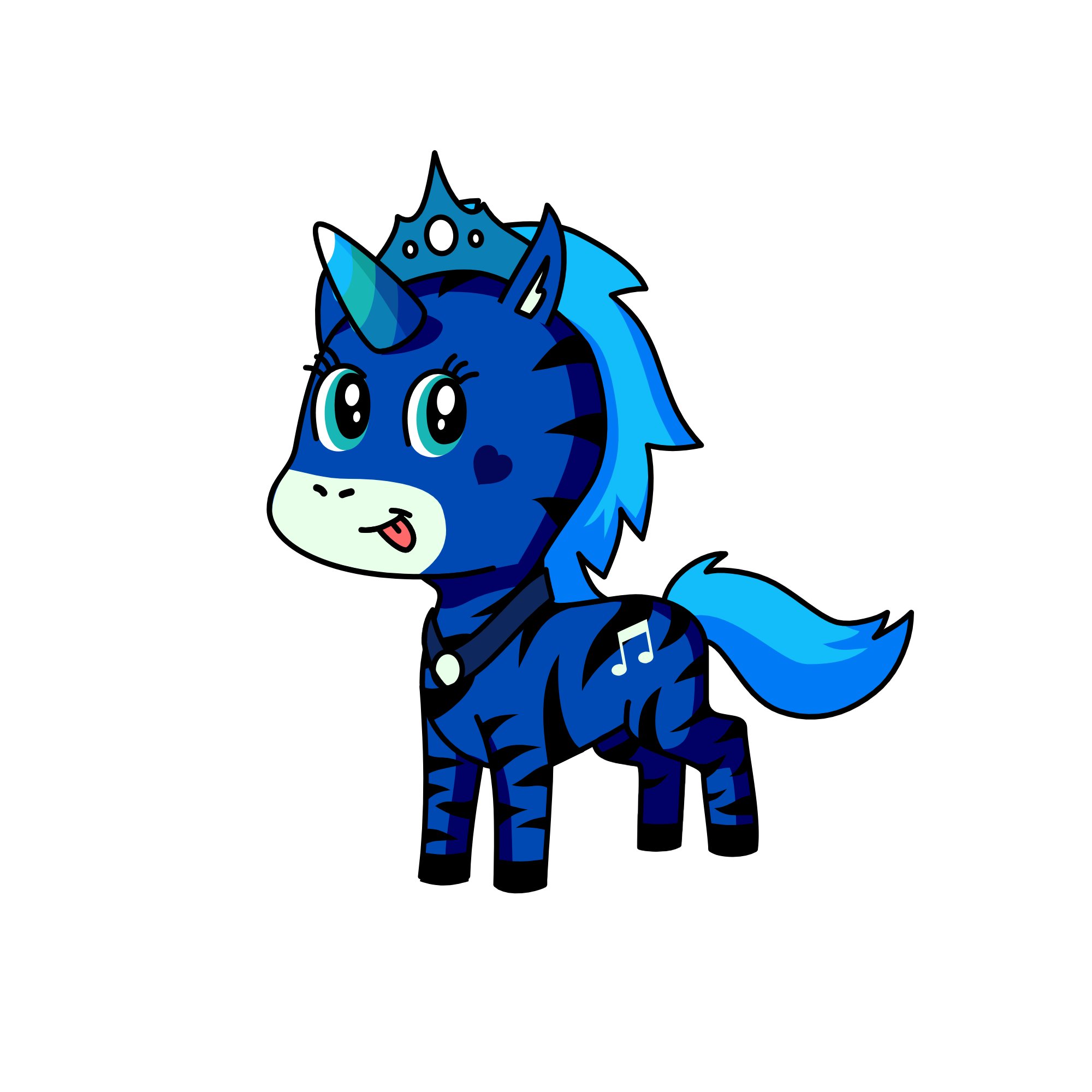 BLUE, the unicorn