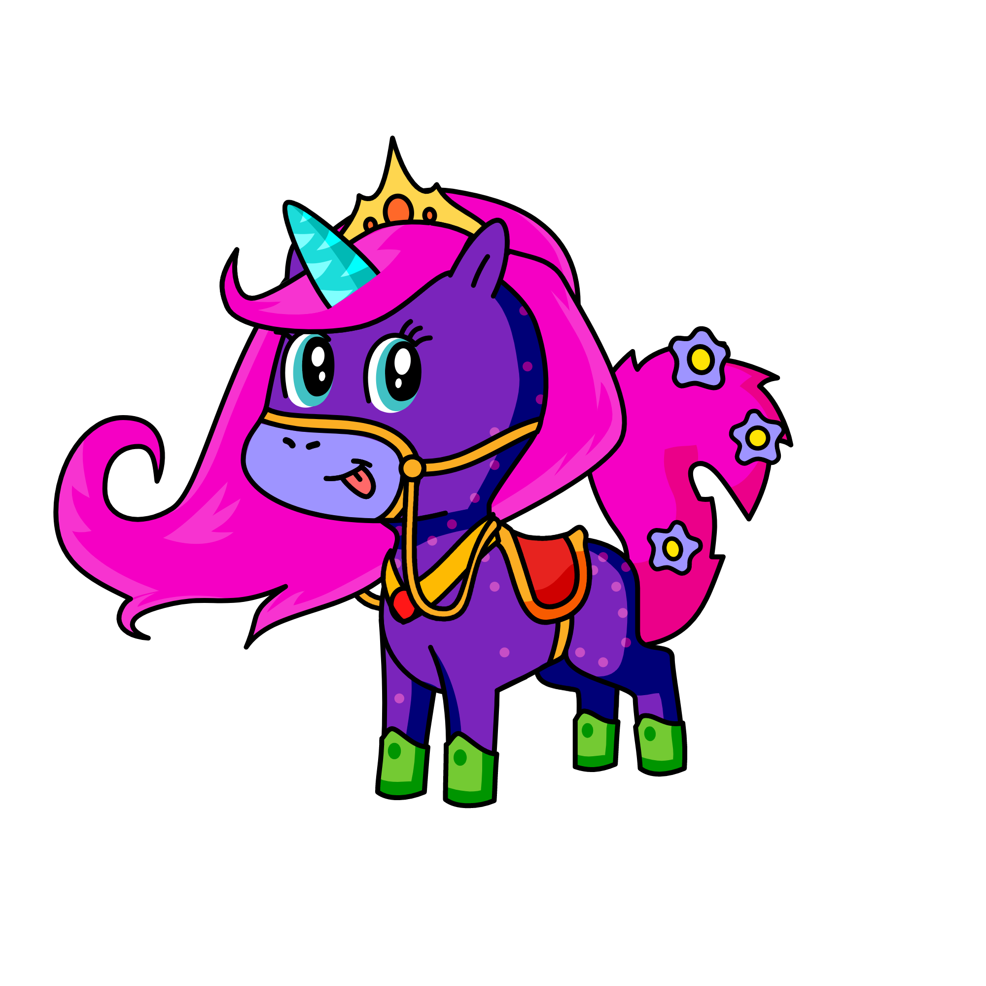 Violet, the unicorn