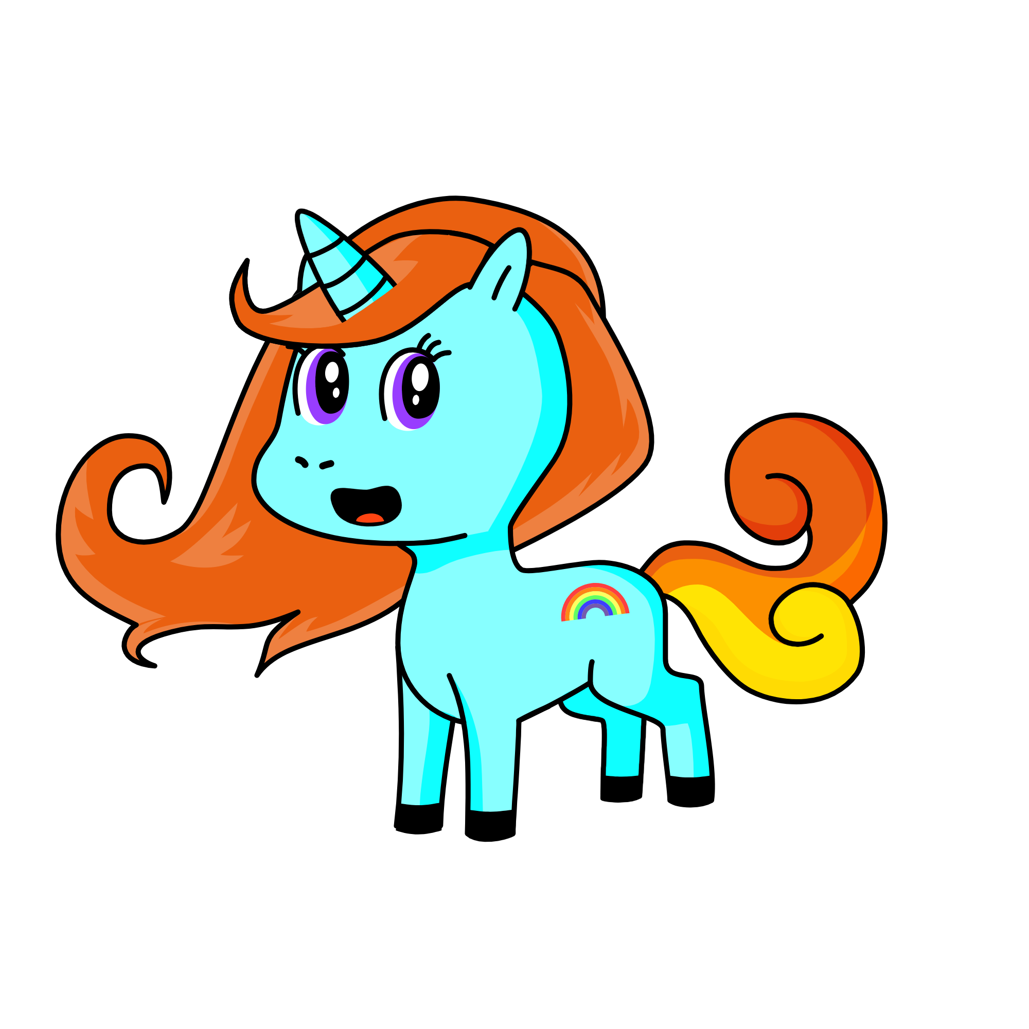 Rainbow Dash, the unicorn