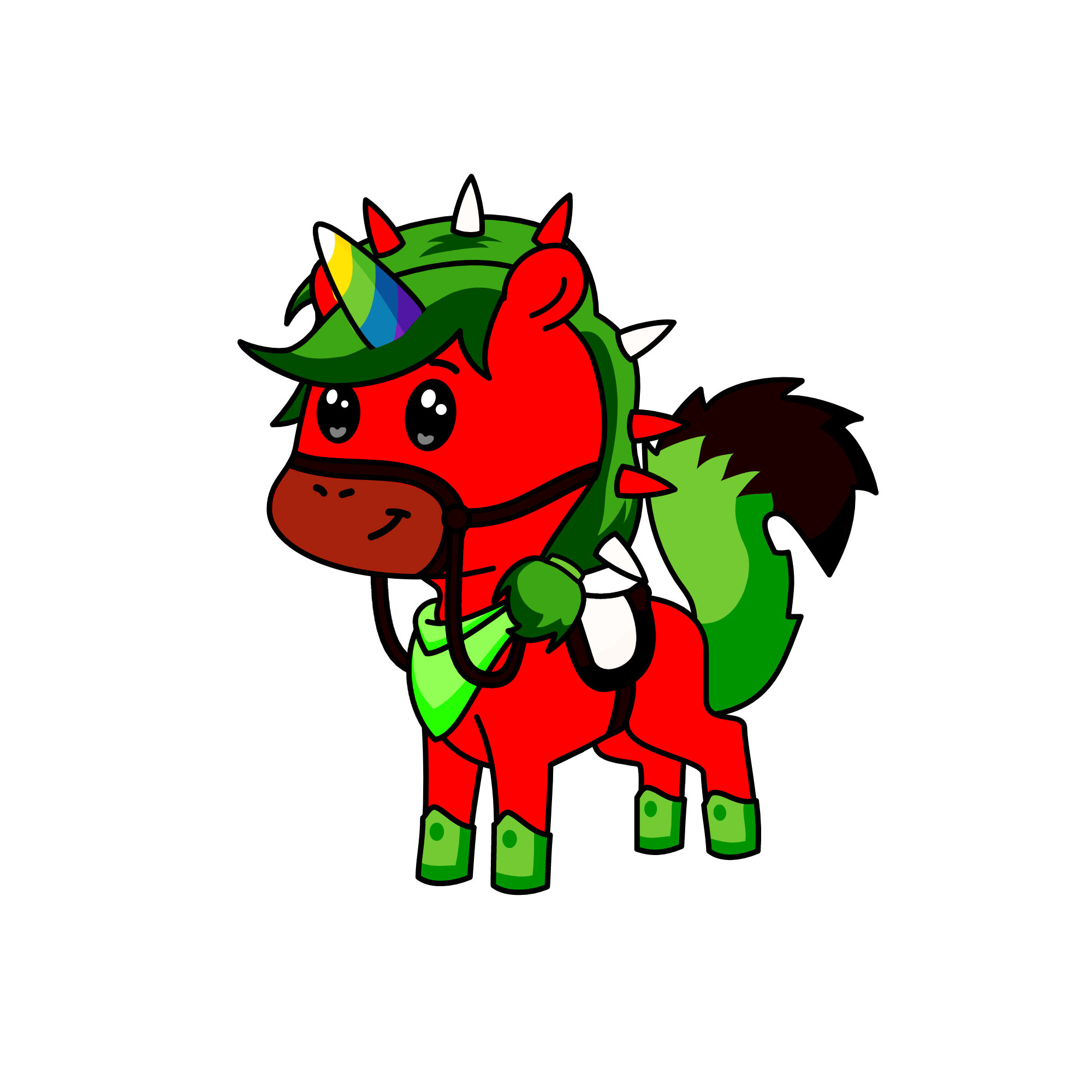 Santa Claus, the unicorn