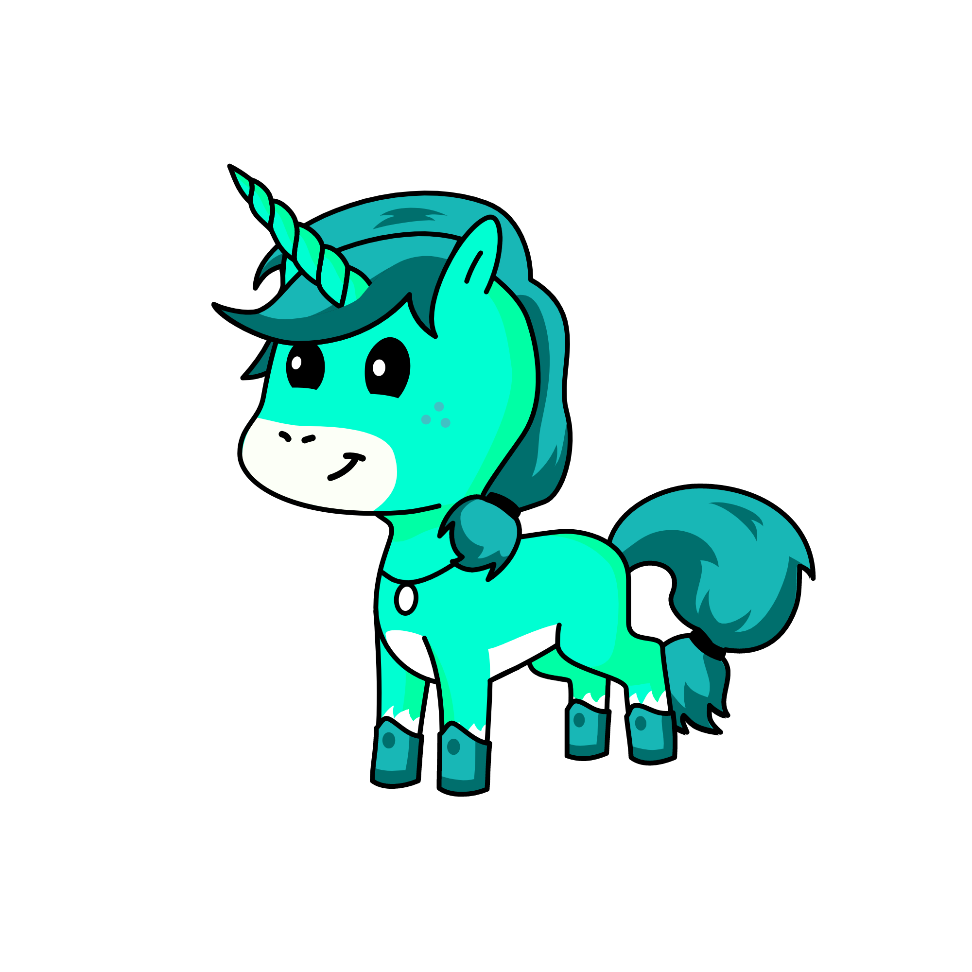Blue ish, the unicorn