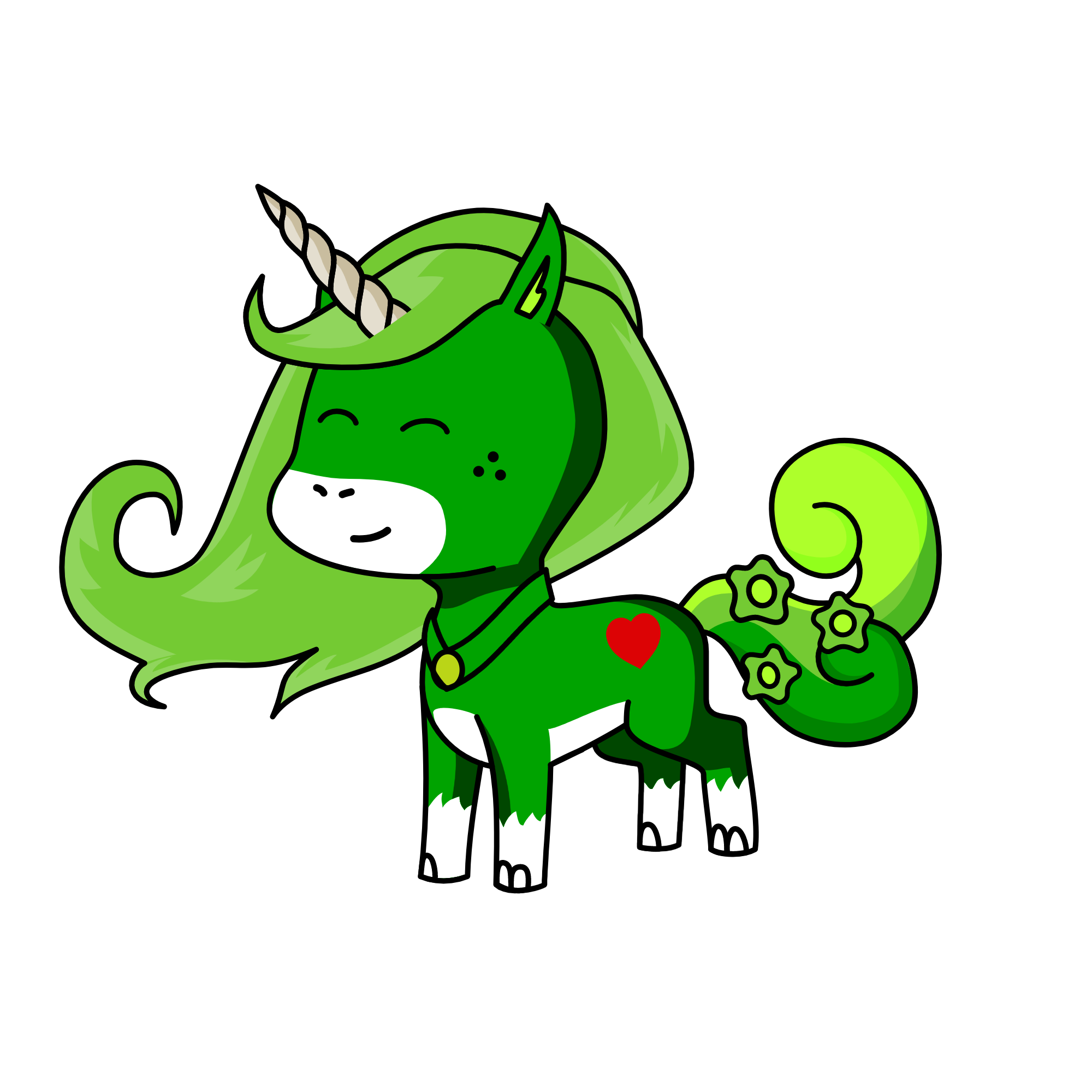 Contabulous Green, the unicorn