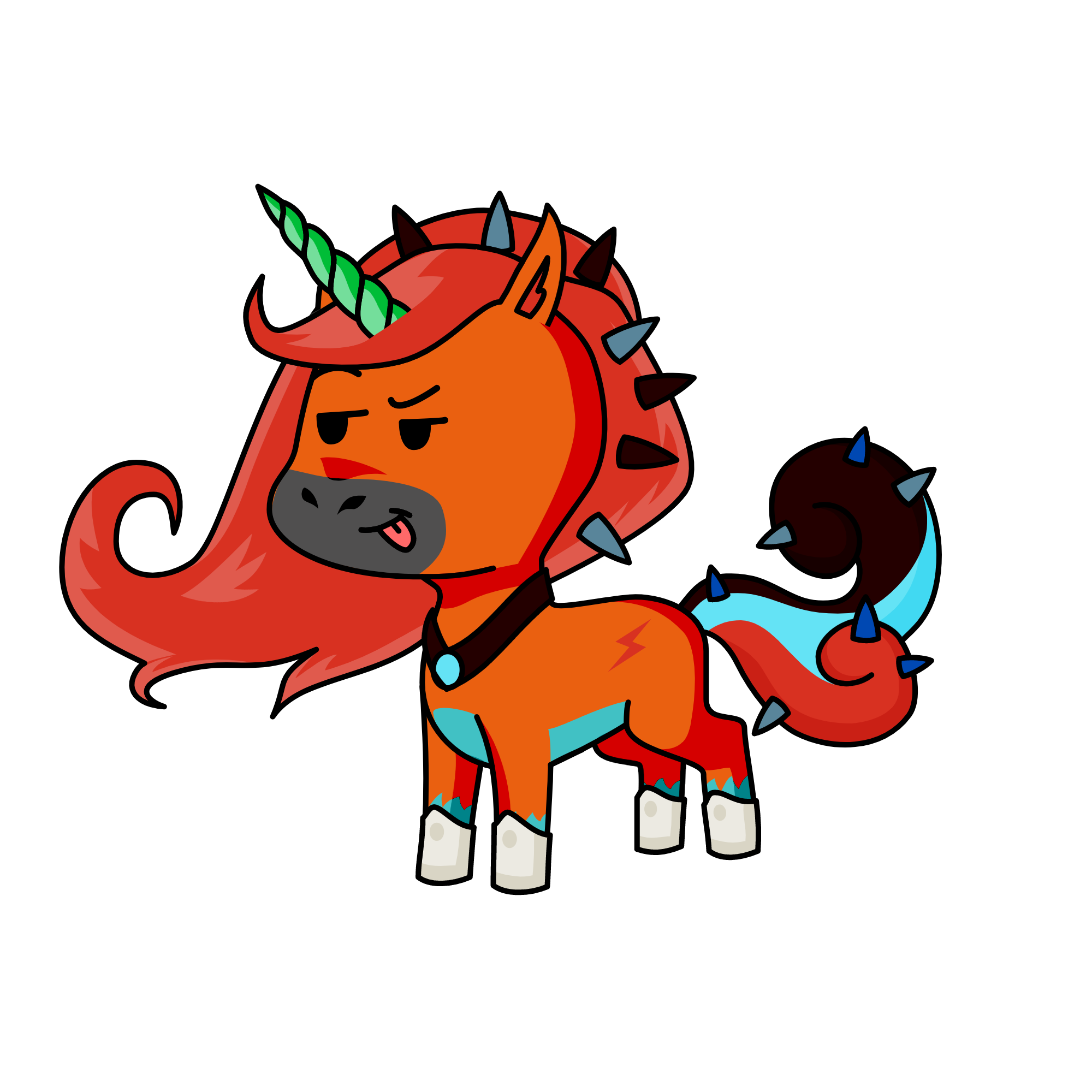Lighting bolt, the unicorn