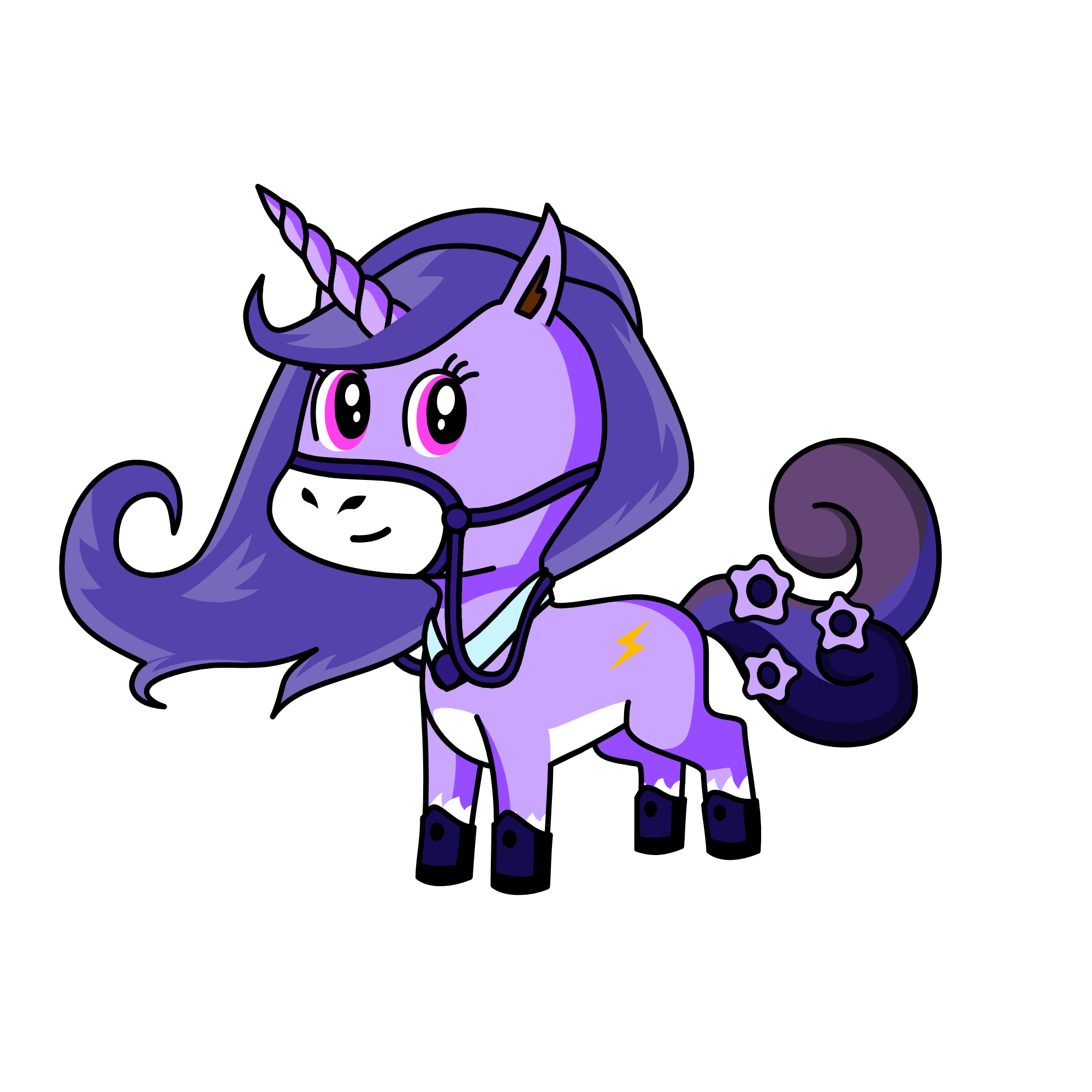 Midnight beauty, the unicorn