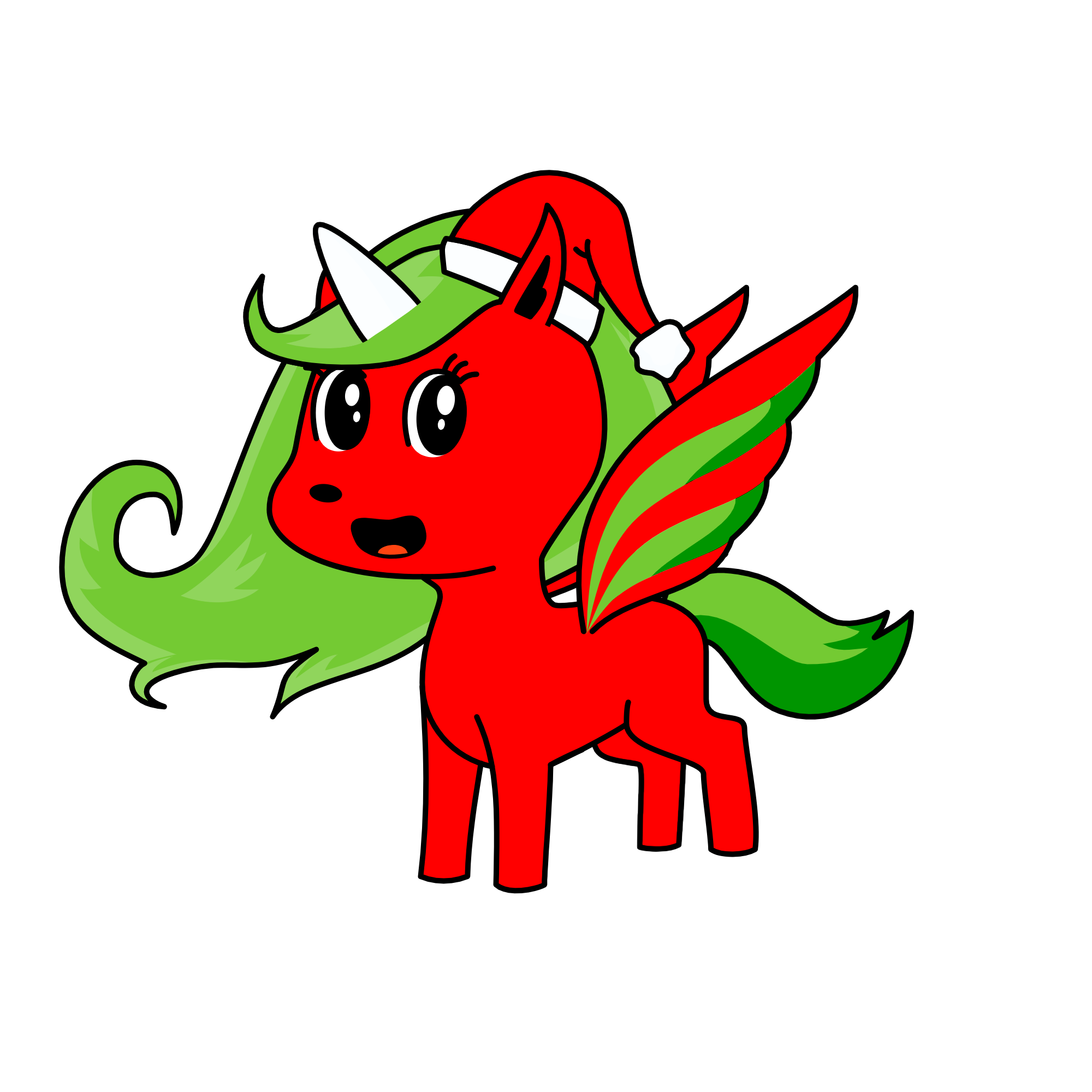 Christmas, the unicorn