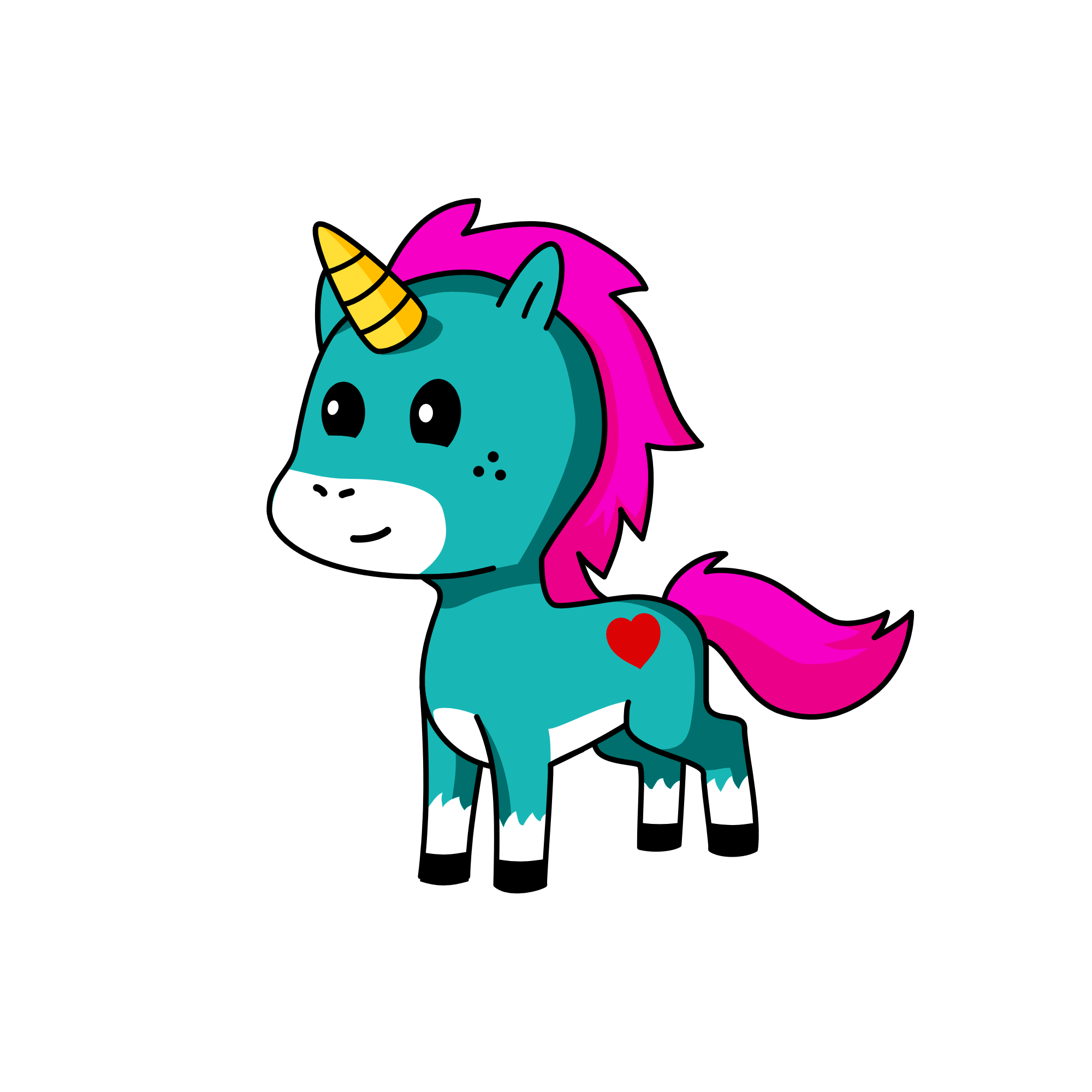 Baby unicorn , the unicorn