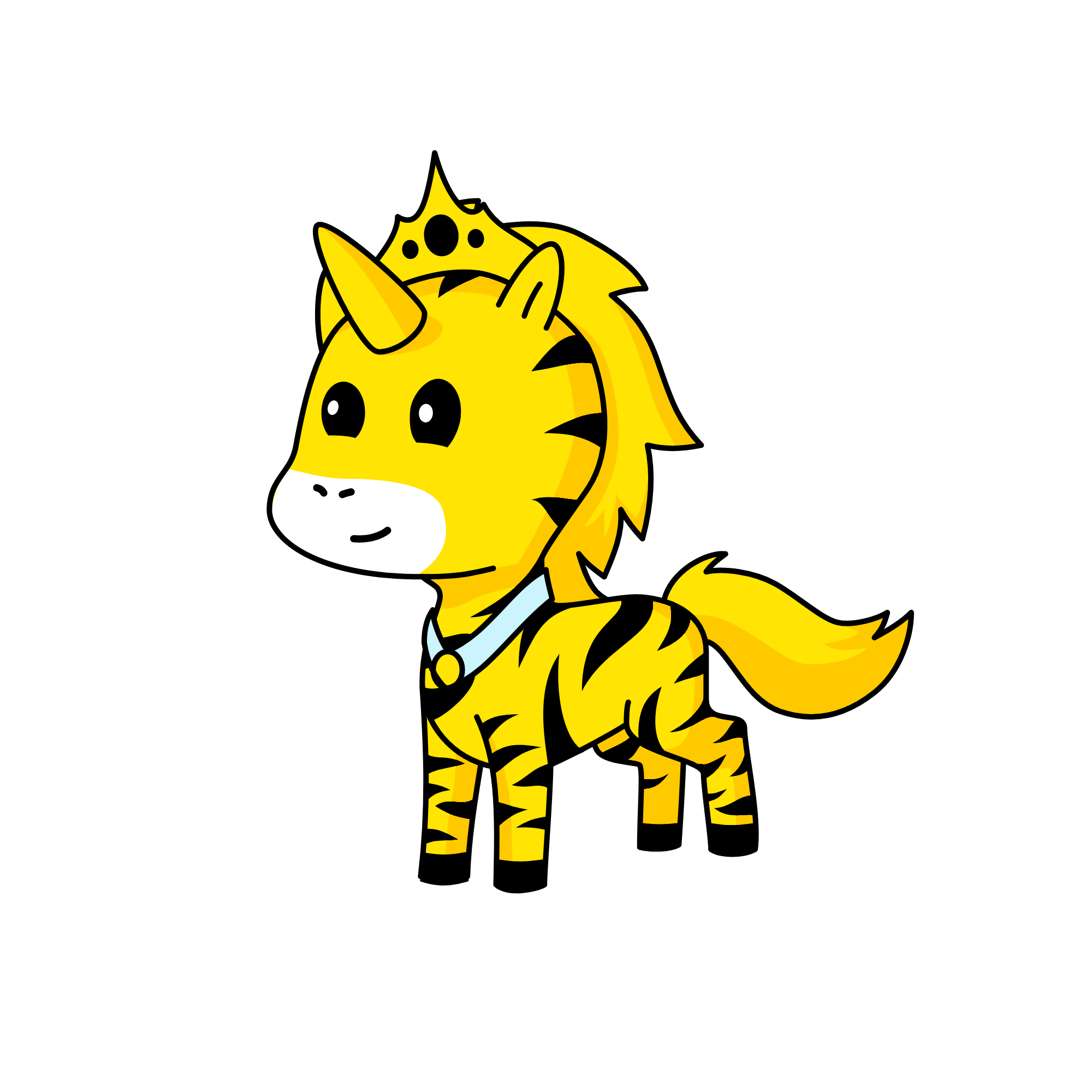 Princess Tiger, the unicorn