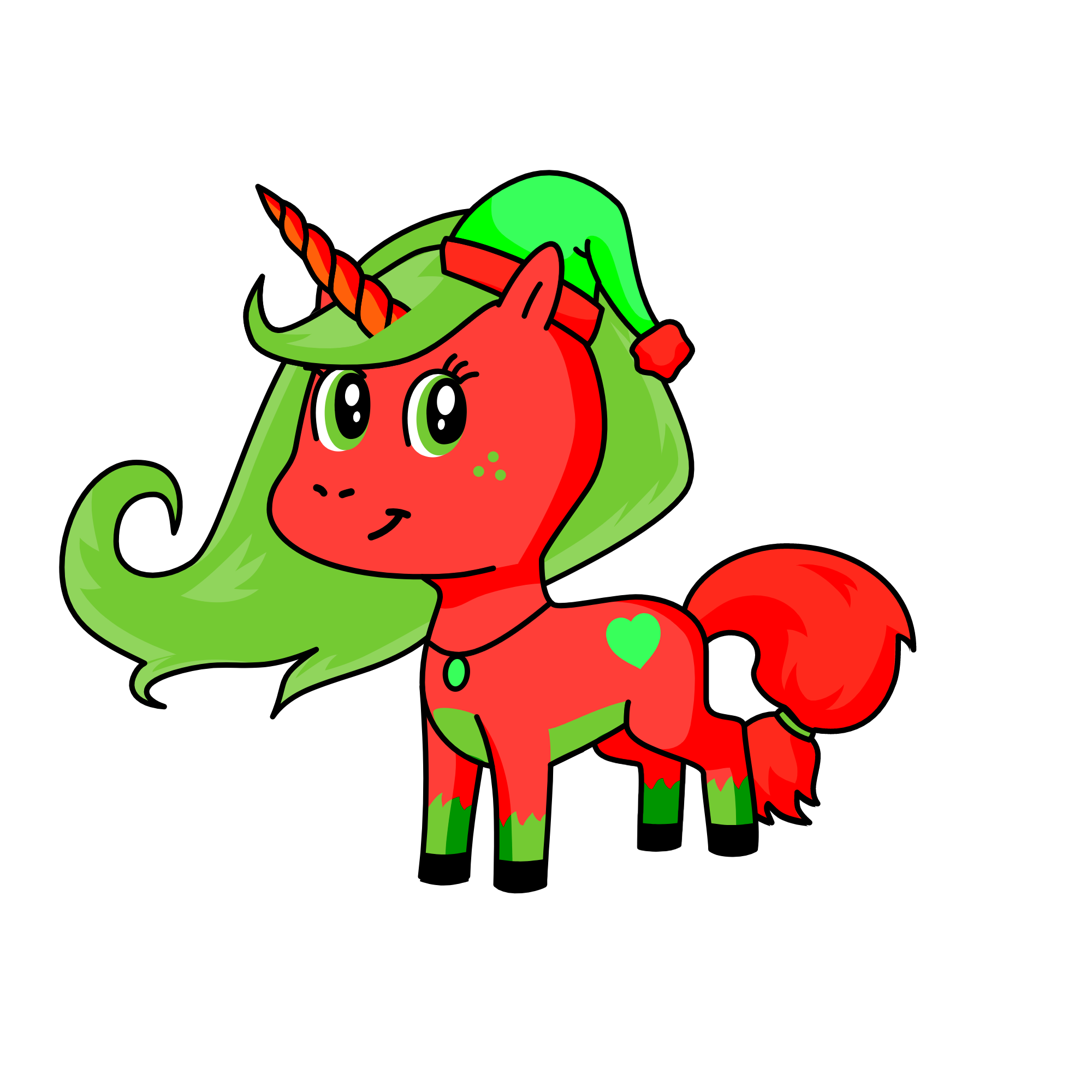 little santa, the unicorn