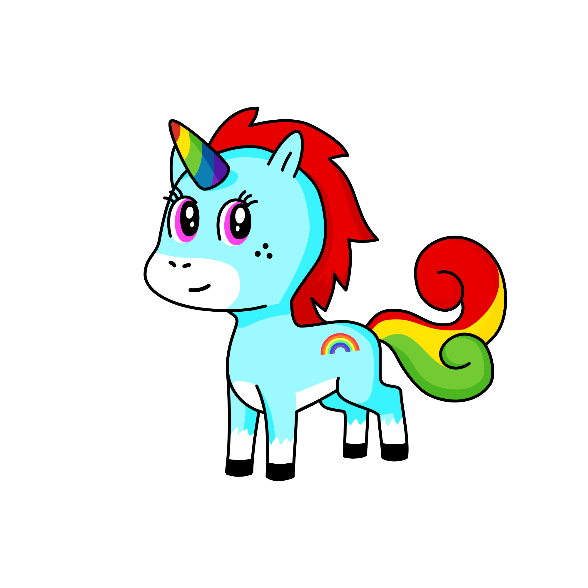rainbow dash, the unicorn