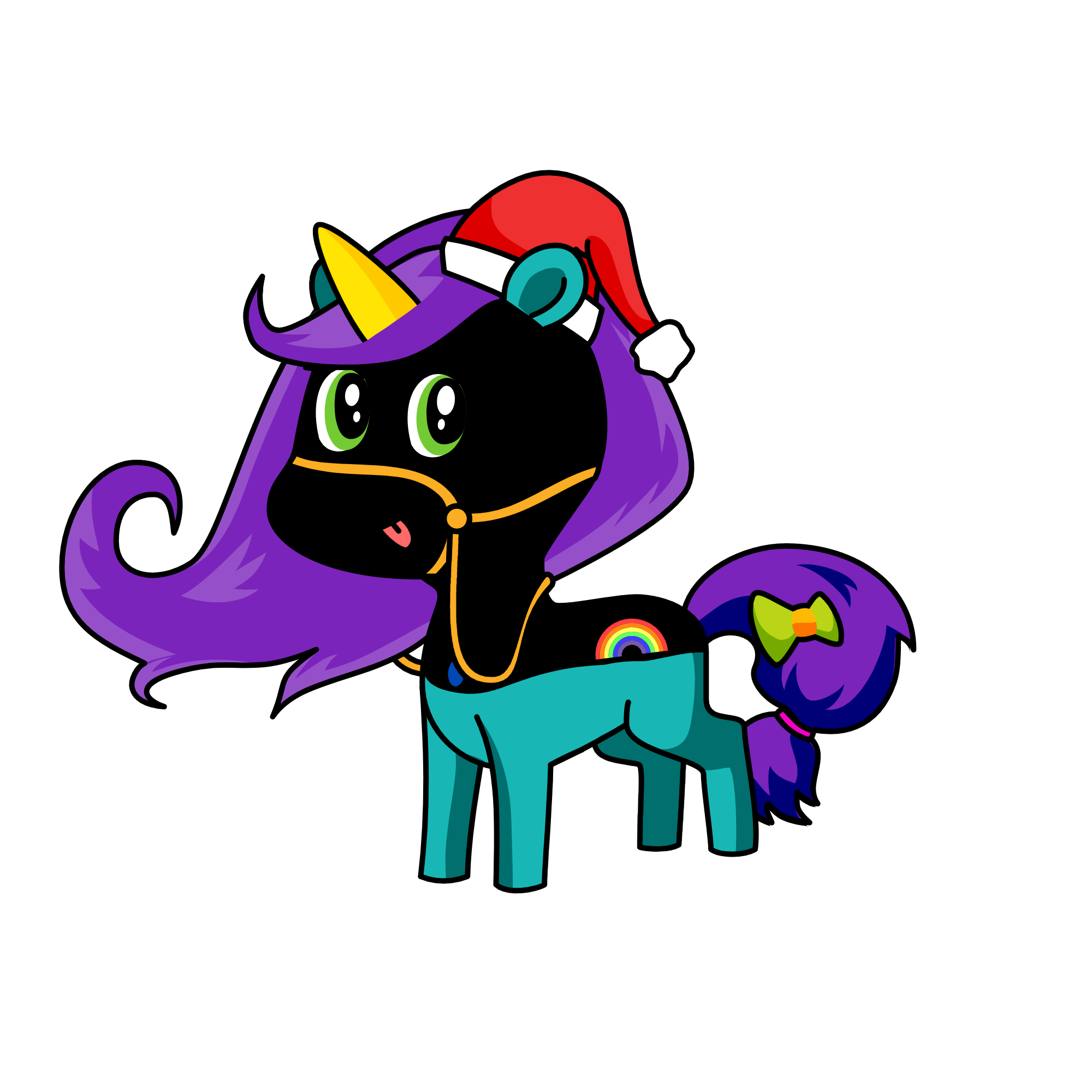Dark Mrs. Claus, the unicorn