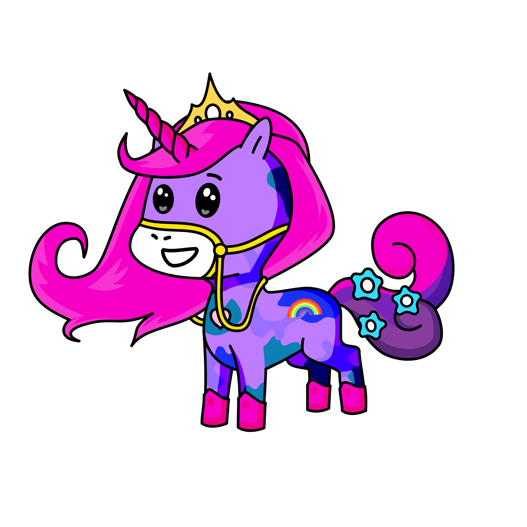 Rainbow, the unicorn