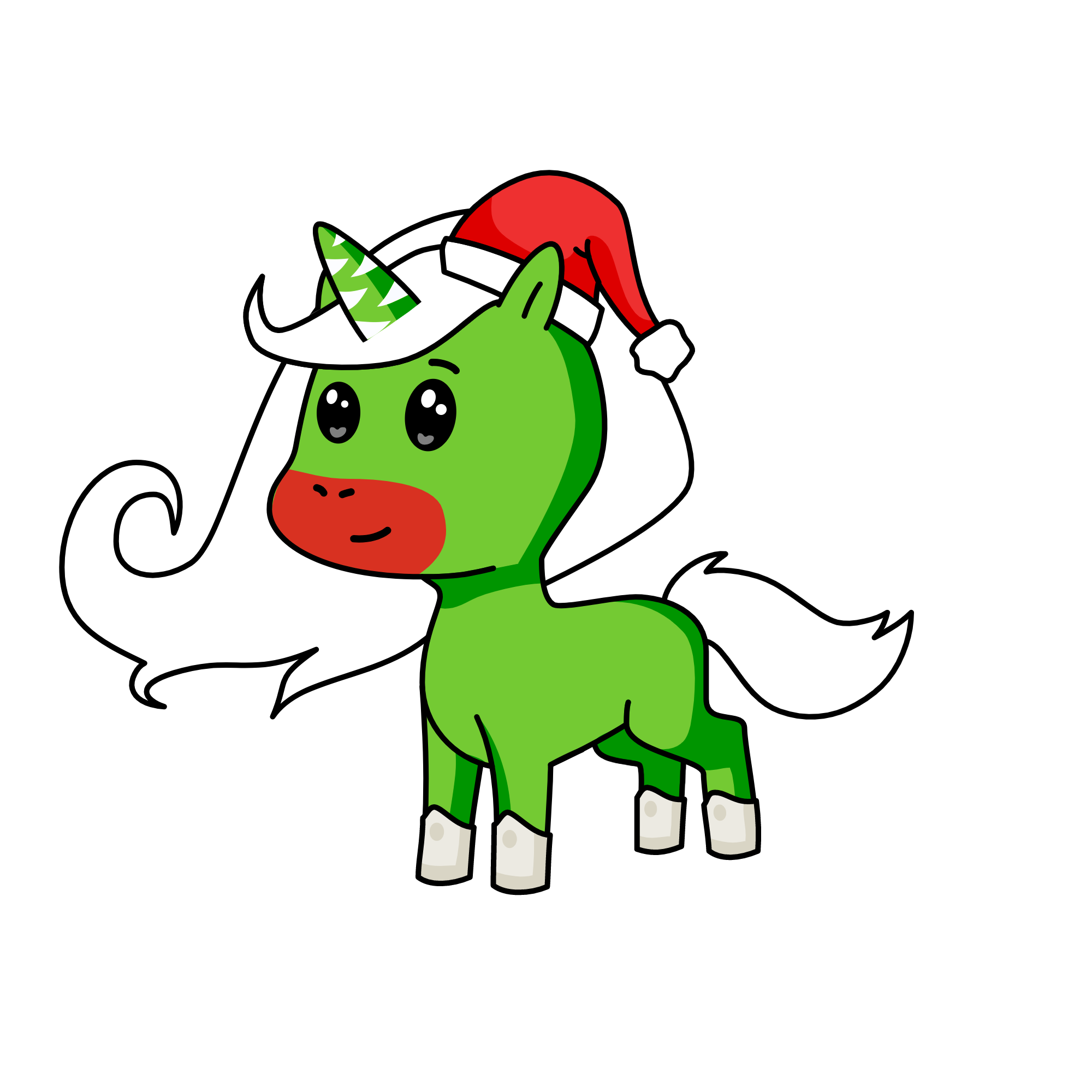 Santa's little helper, the unicorn