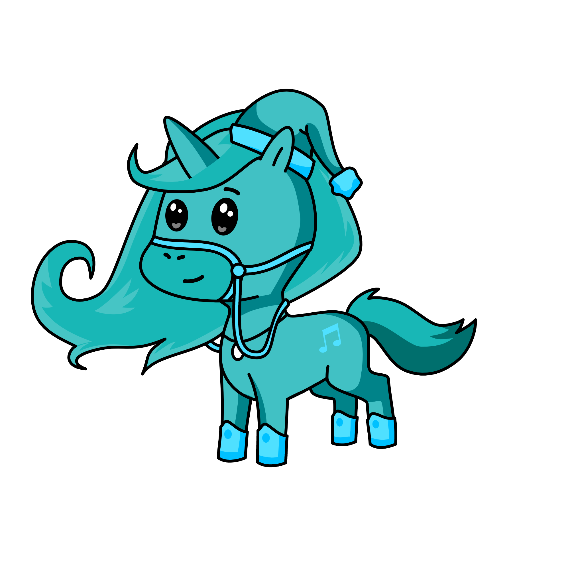 blue, the unicorn