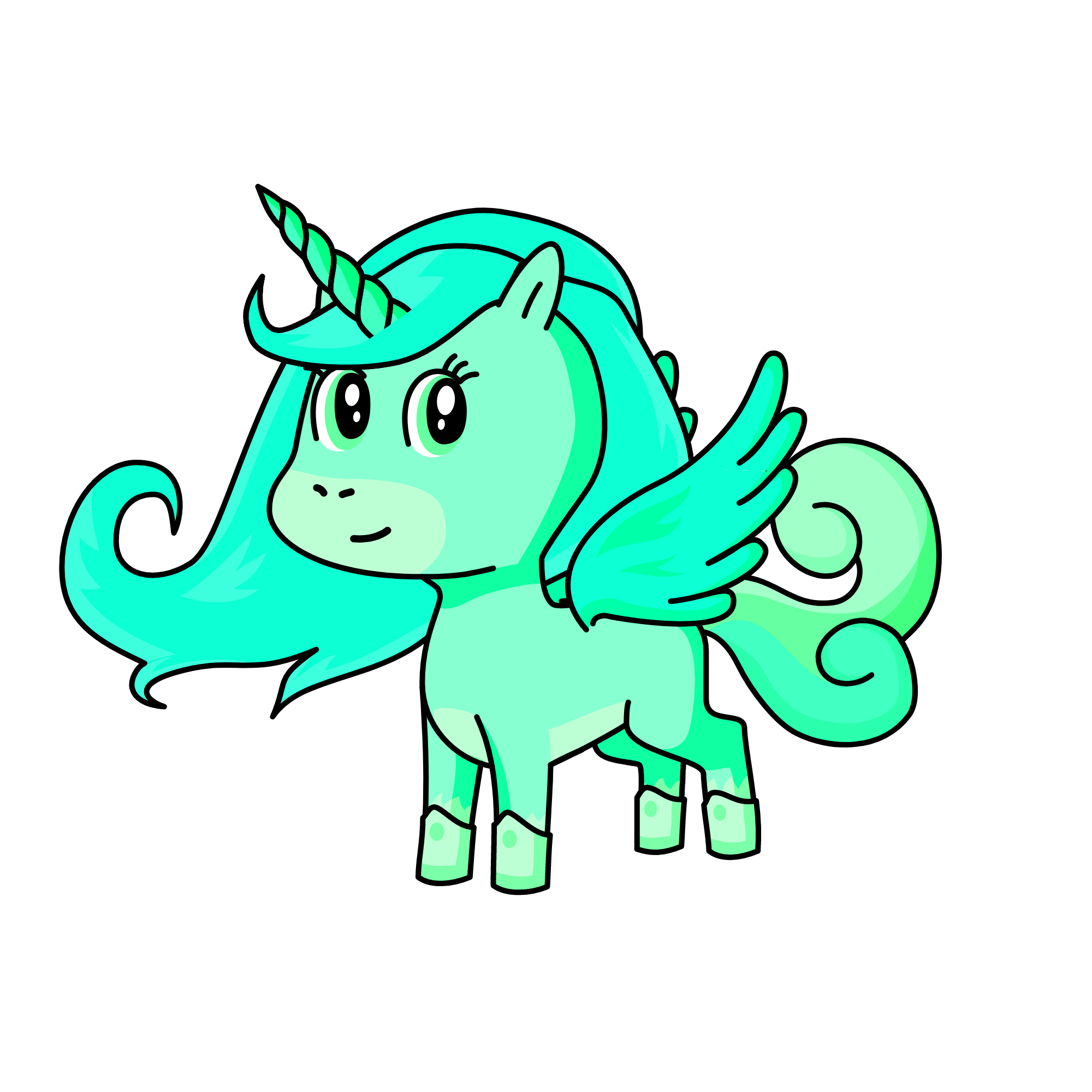 Minty, the unicorn