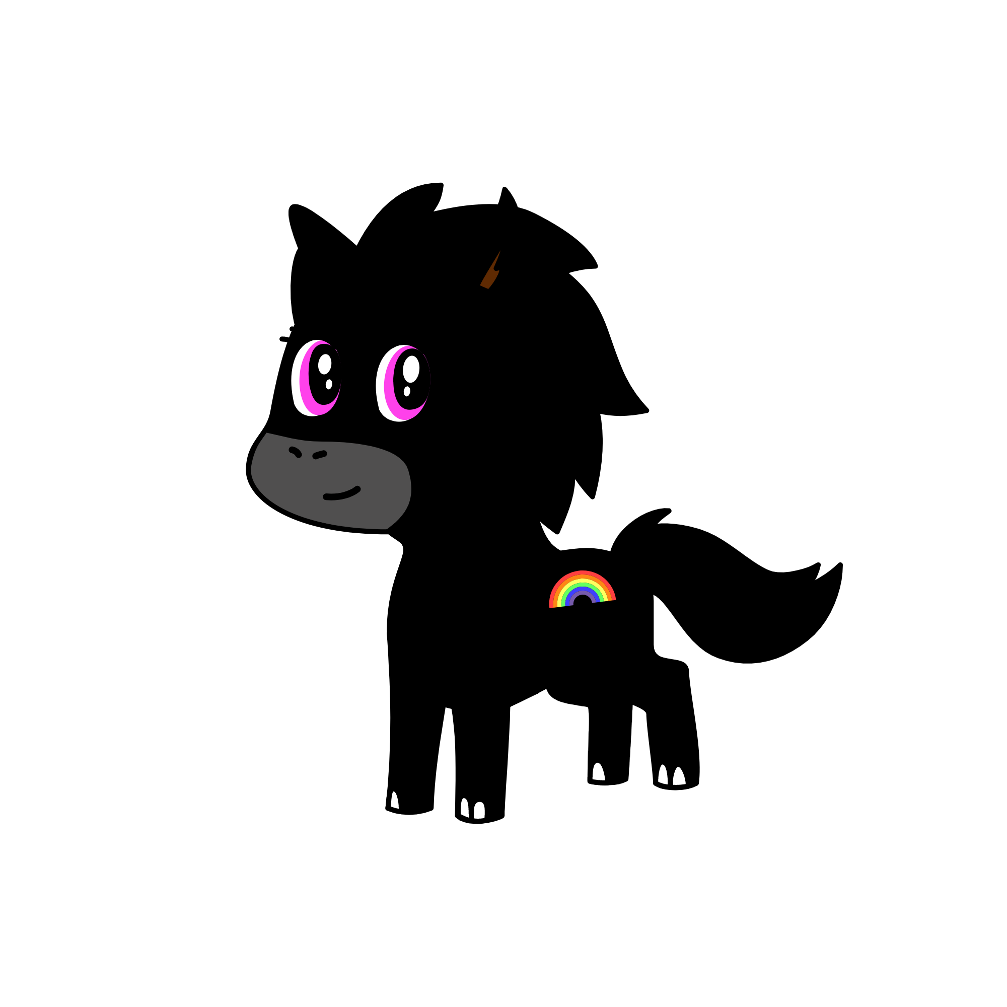 Blackey, the unicorn