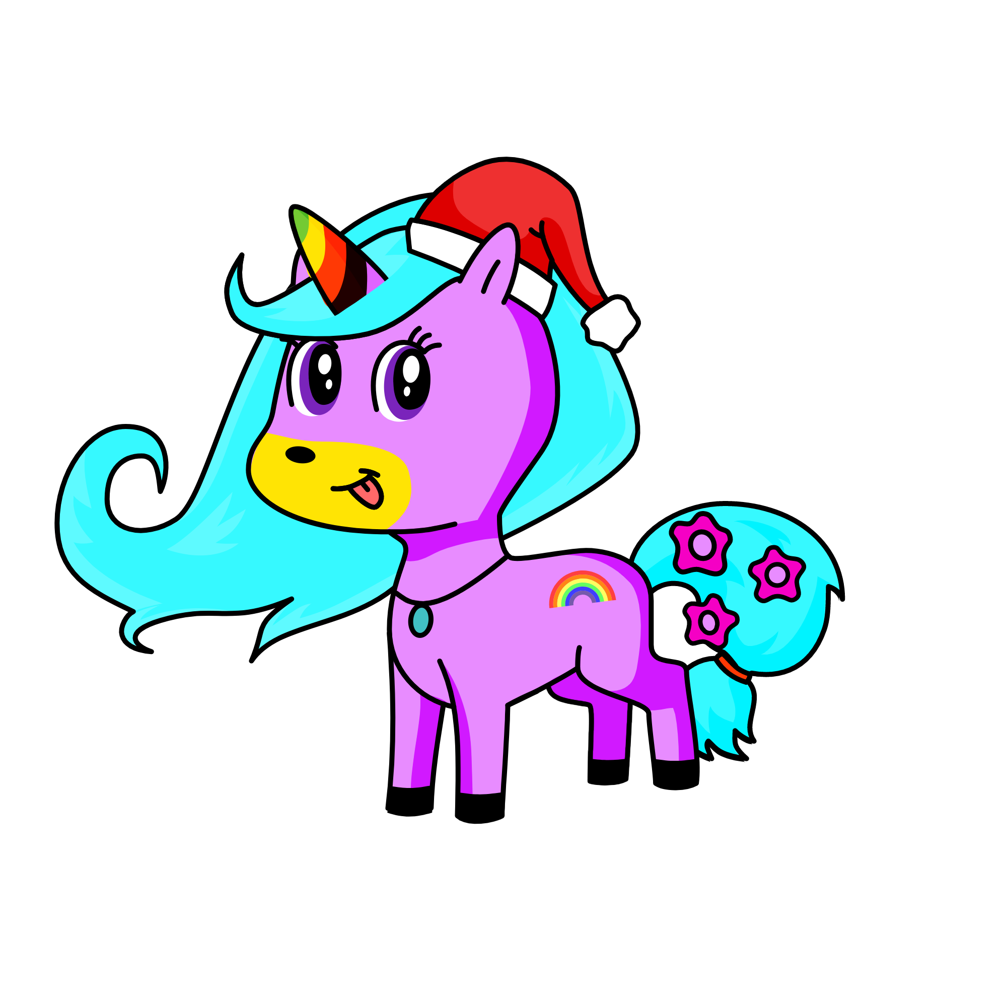 unicorn chrismse pinkblue, the unicorn