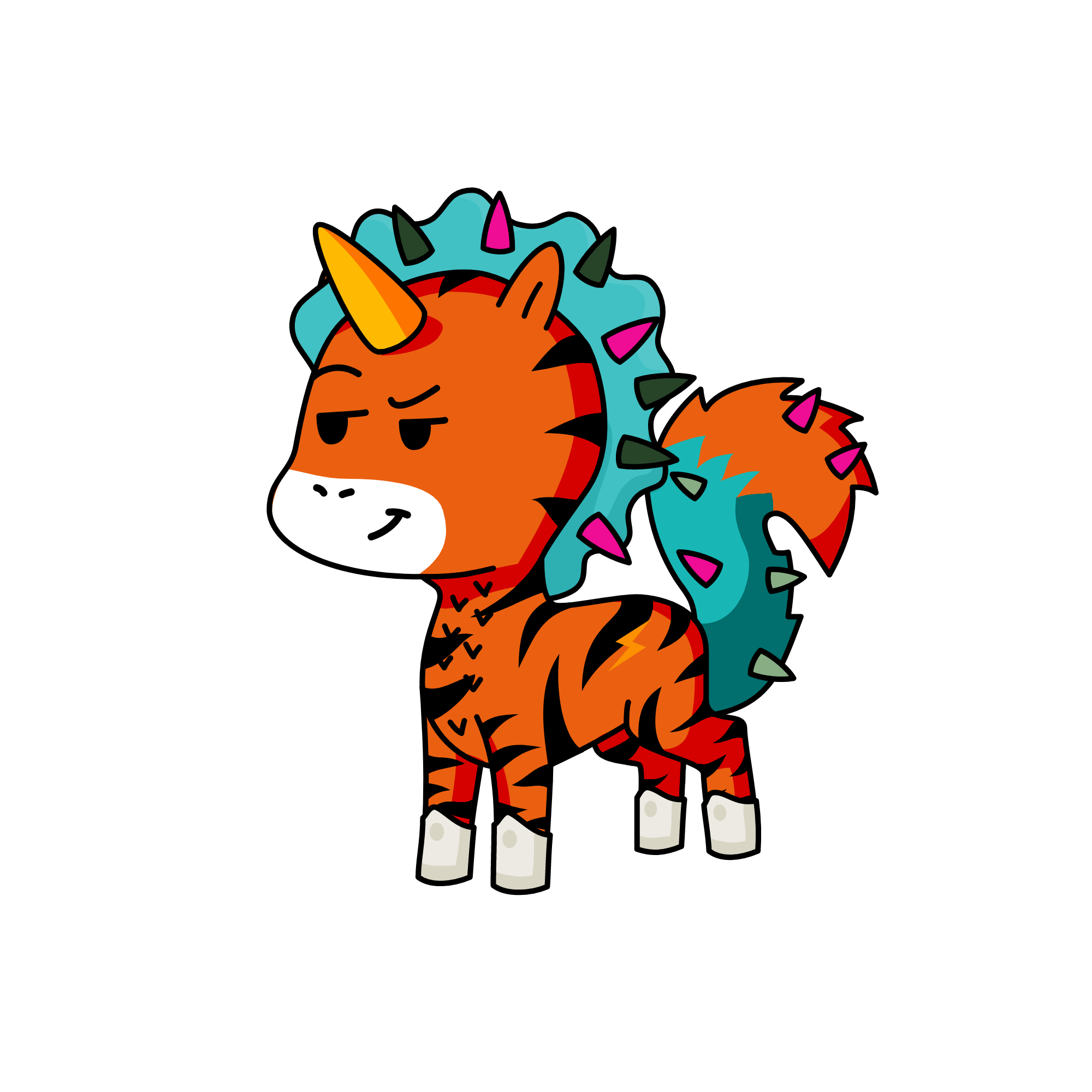 Bady the Tiger, the unicorn