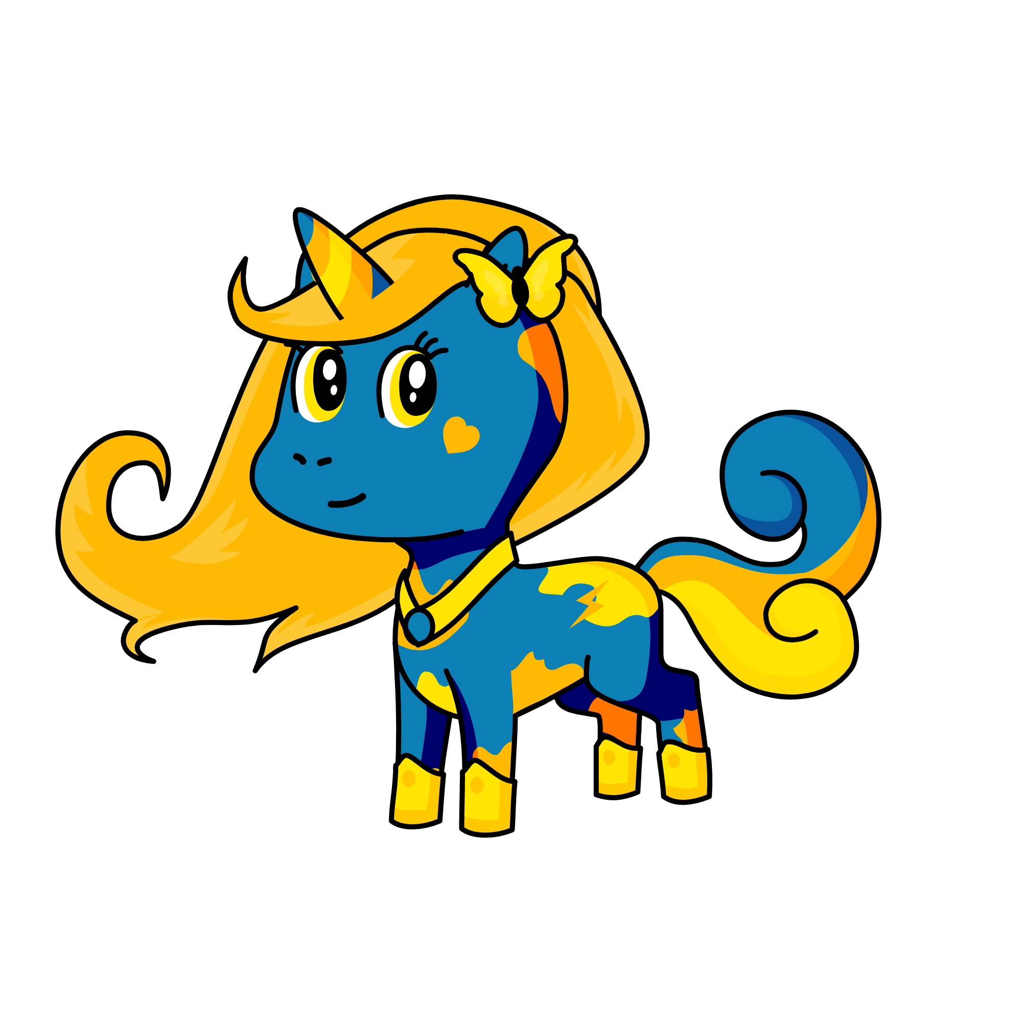 sunset, the unicorn