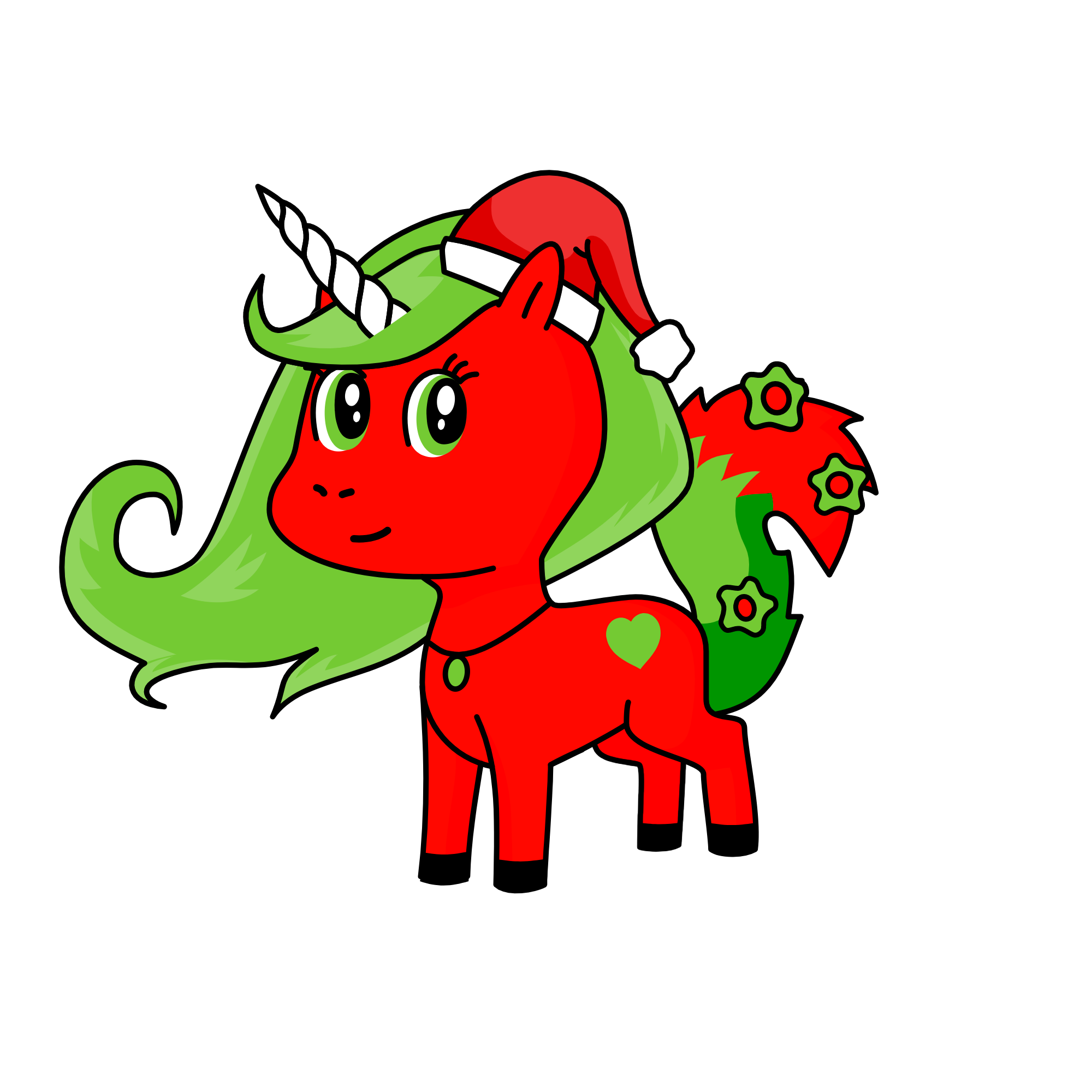 santa, the unicorn
