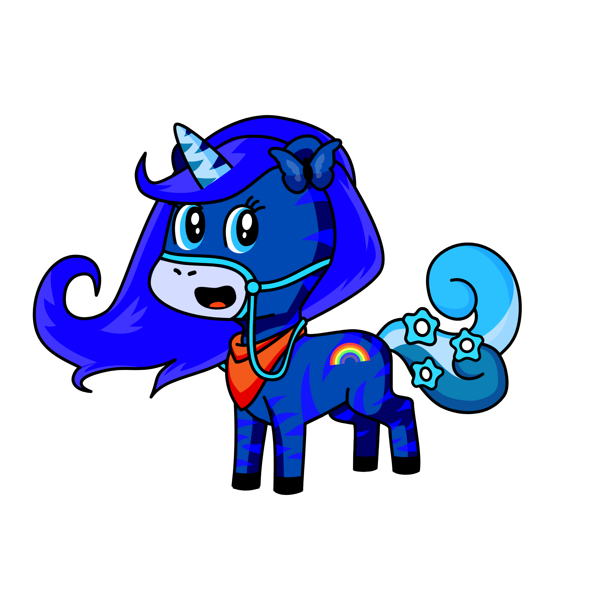 Bluey, the unicorn