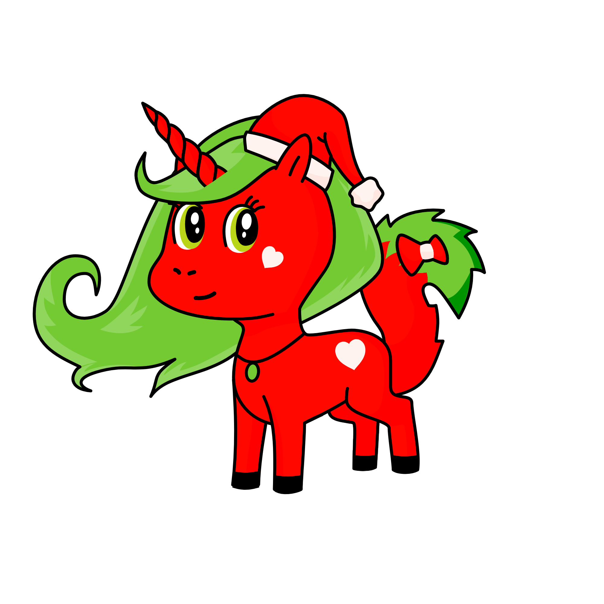 santa, the unicorn