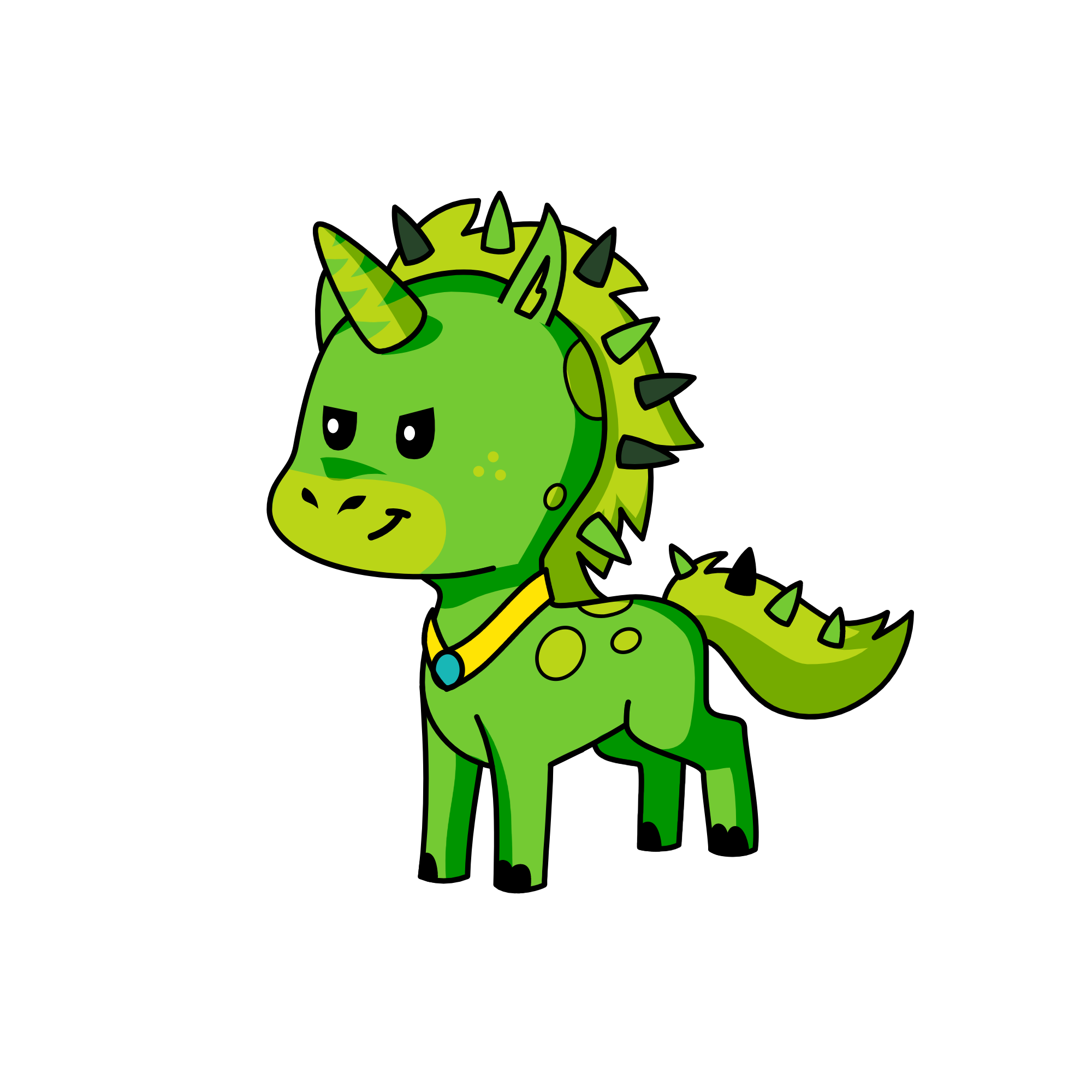 Dragon, the unicorn