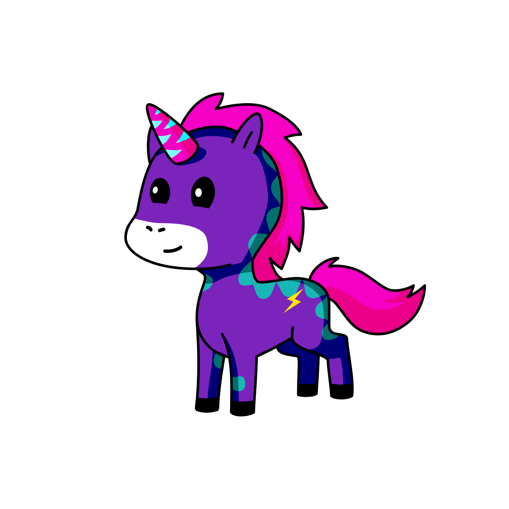 Dark shadow, the unicorn
