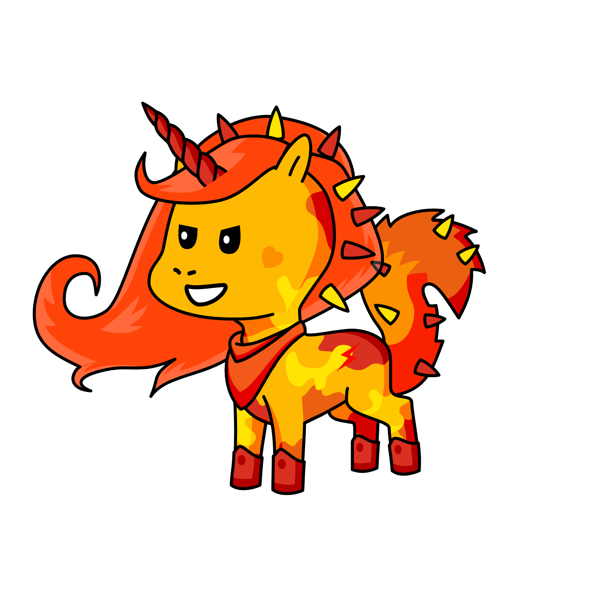 Flame, the unicorn