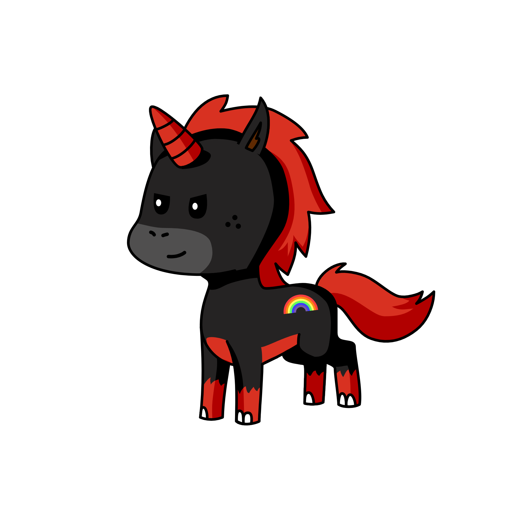 Evilly, the unicorn