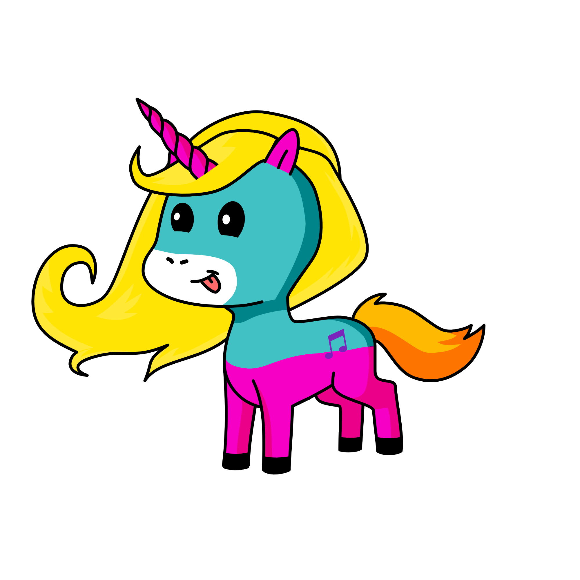 lovely corn, the unicorn