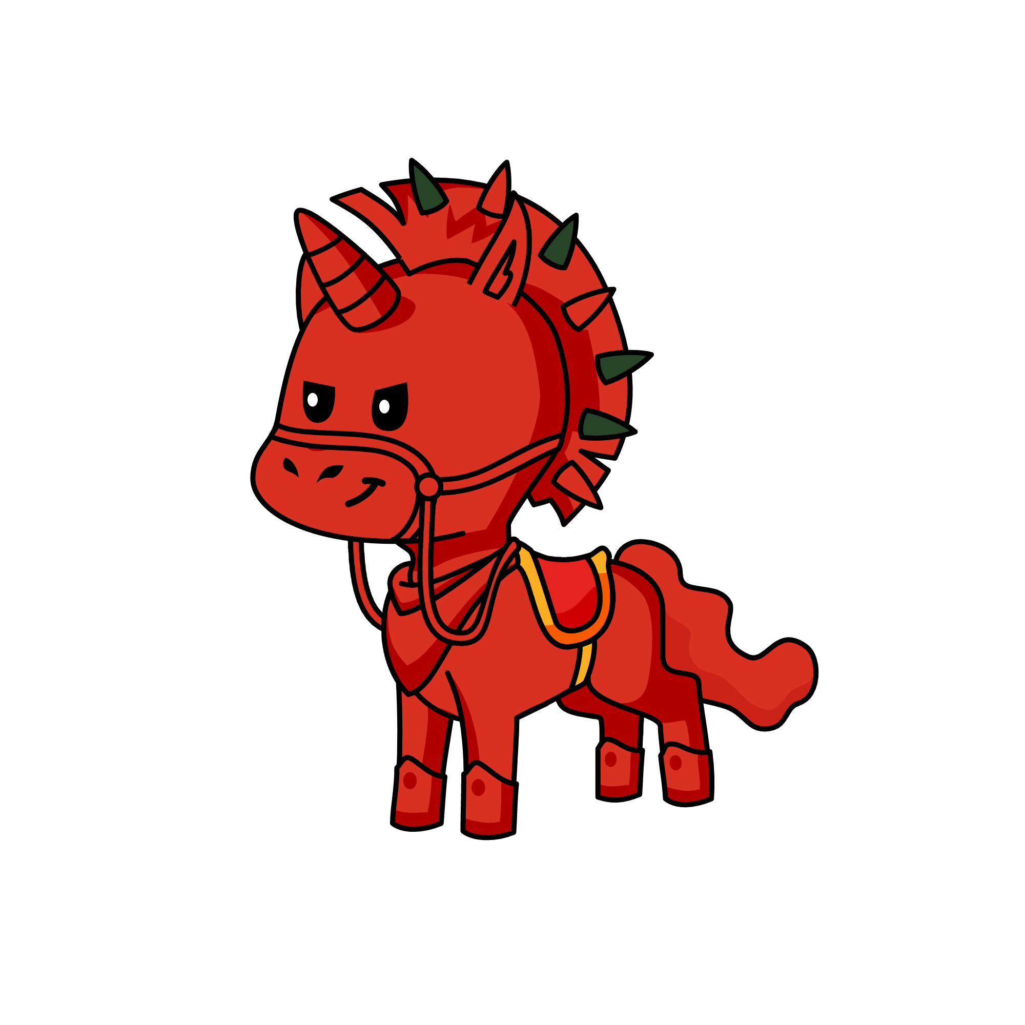 red, the unicorn