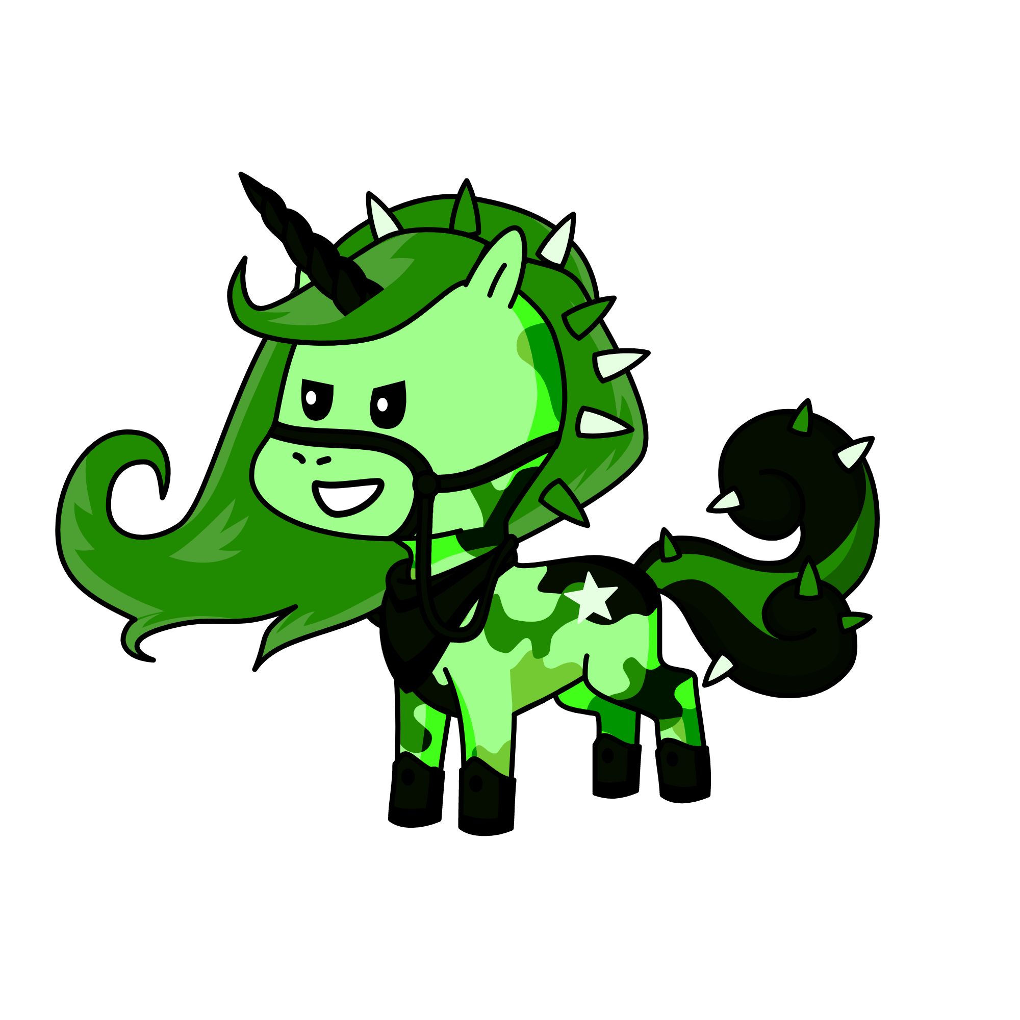 Greeny, the unicorn