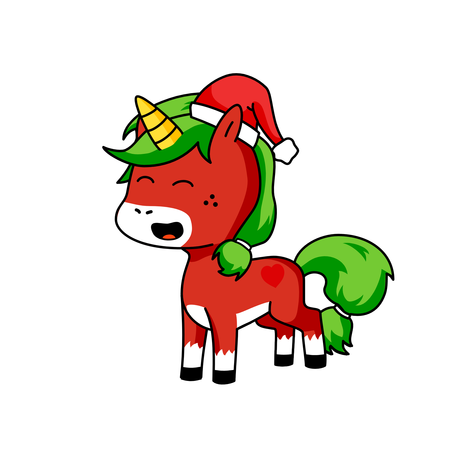 Christmas, the unicorn