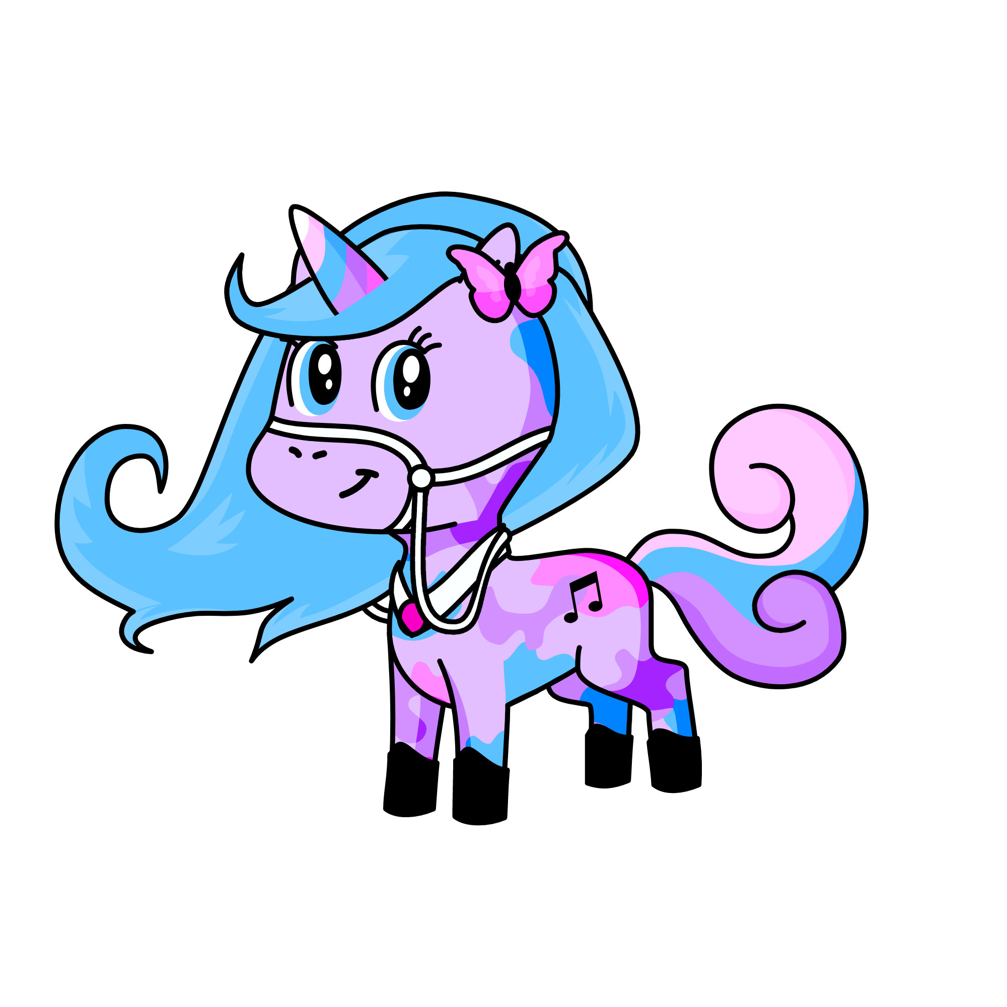 BubleBlueBlow, the unicorn