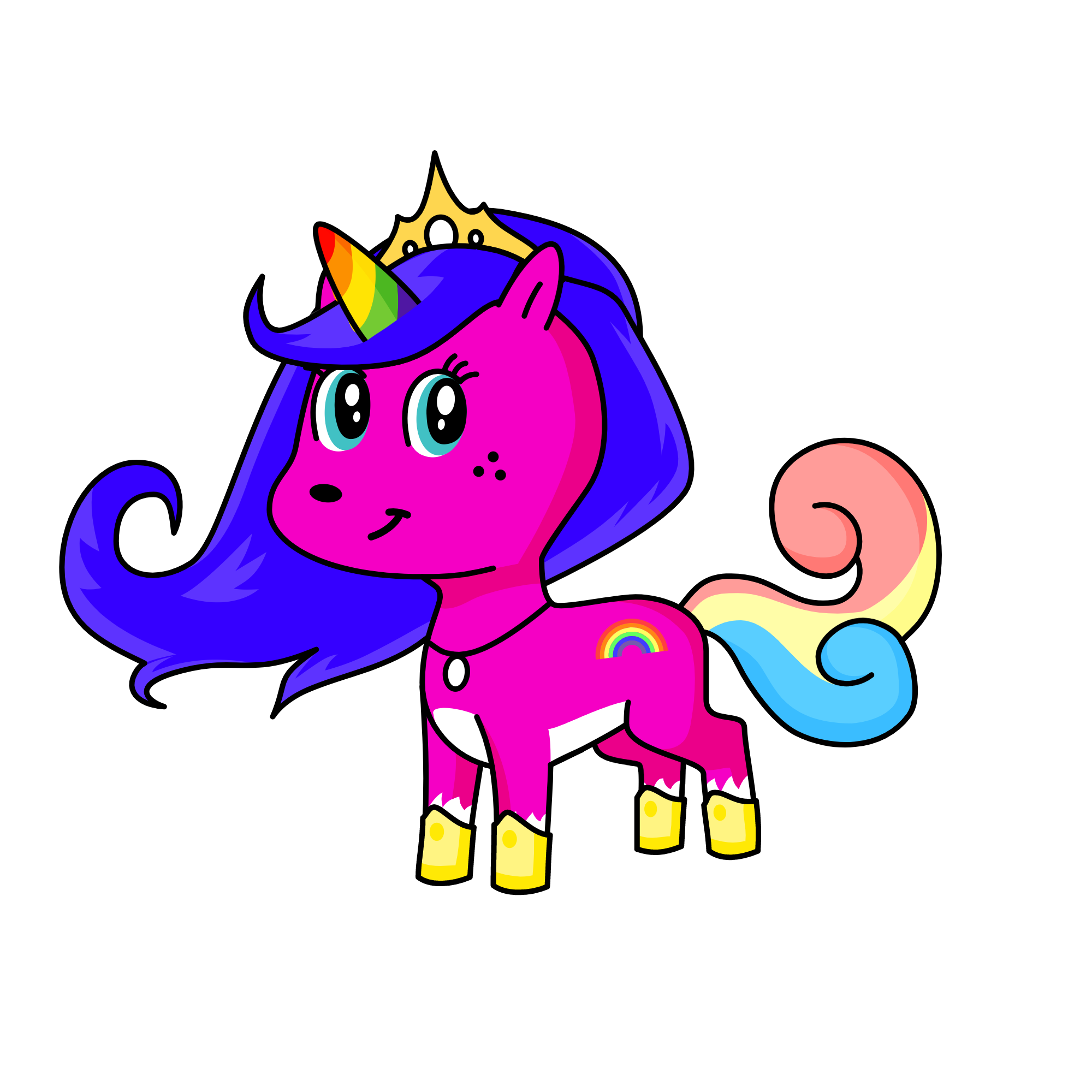 unicornio de oro, the unicorn