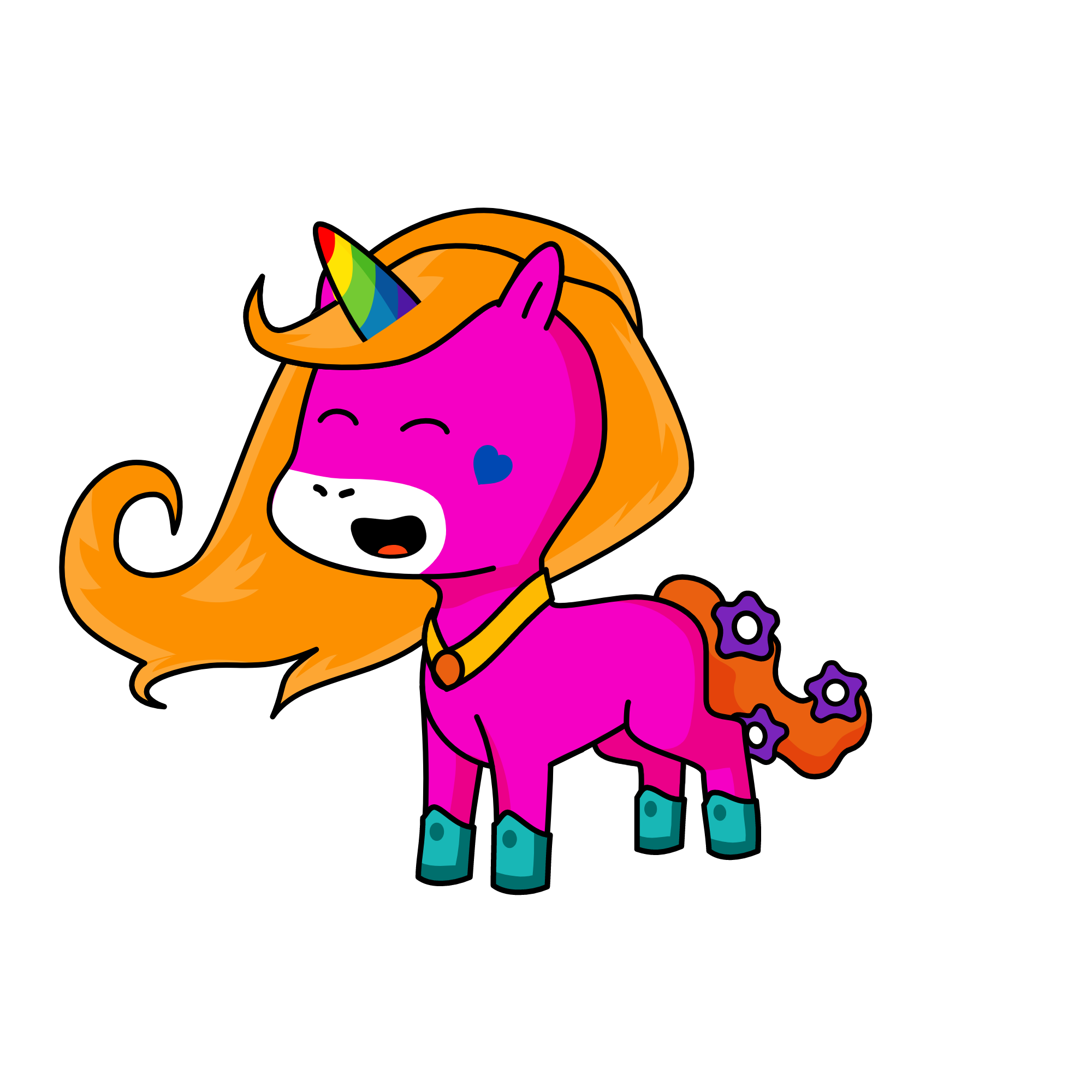 rainbow forest singer, the unicorn