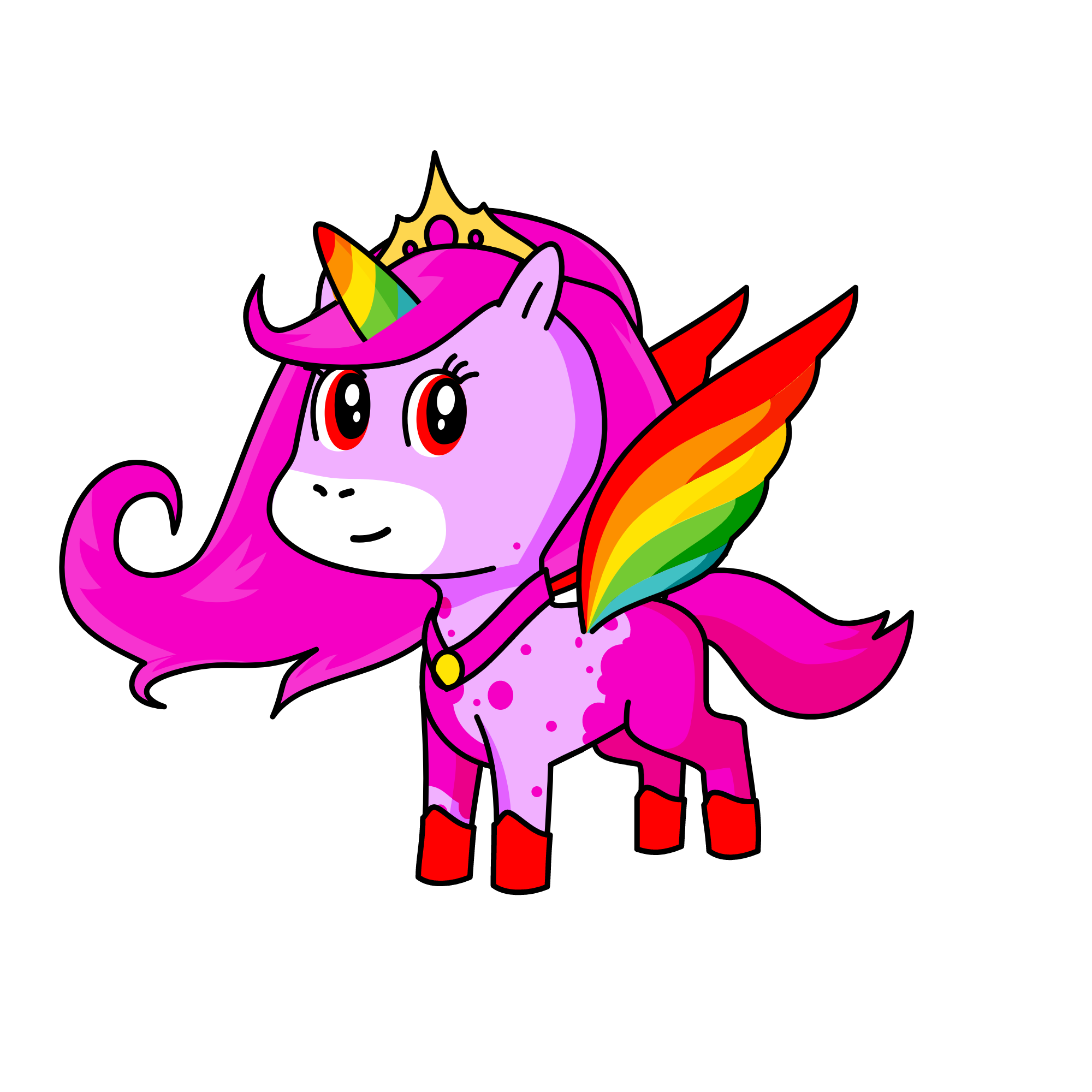 Rainbow Butter Cup, the unicorn