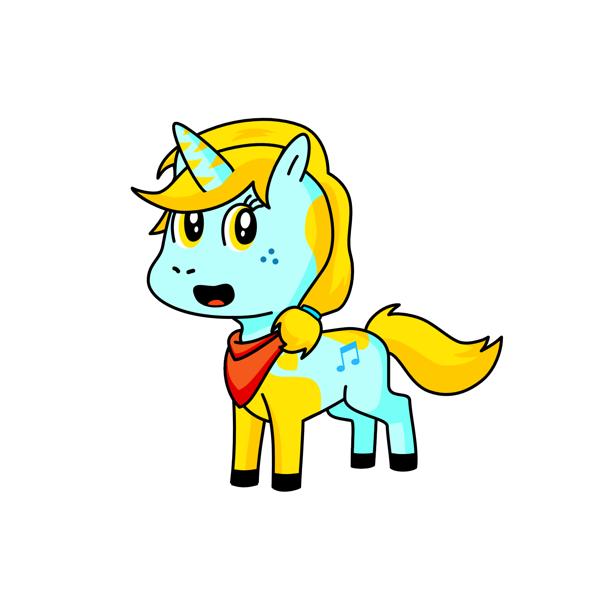 Scribbles, the unicorn